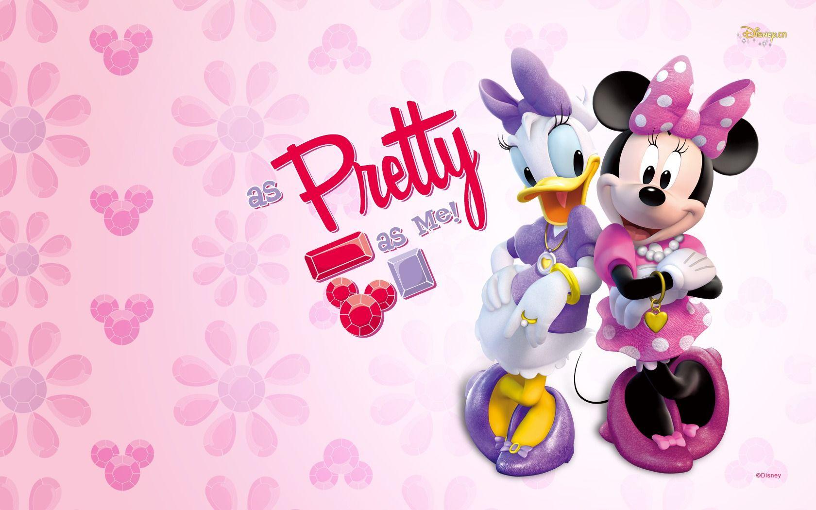 1680x1050 Daisy Duck & Minnie Mouse Cartoon HD Wallpaper Image