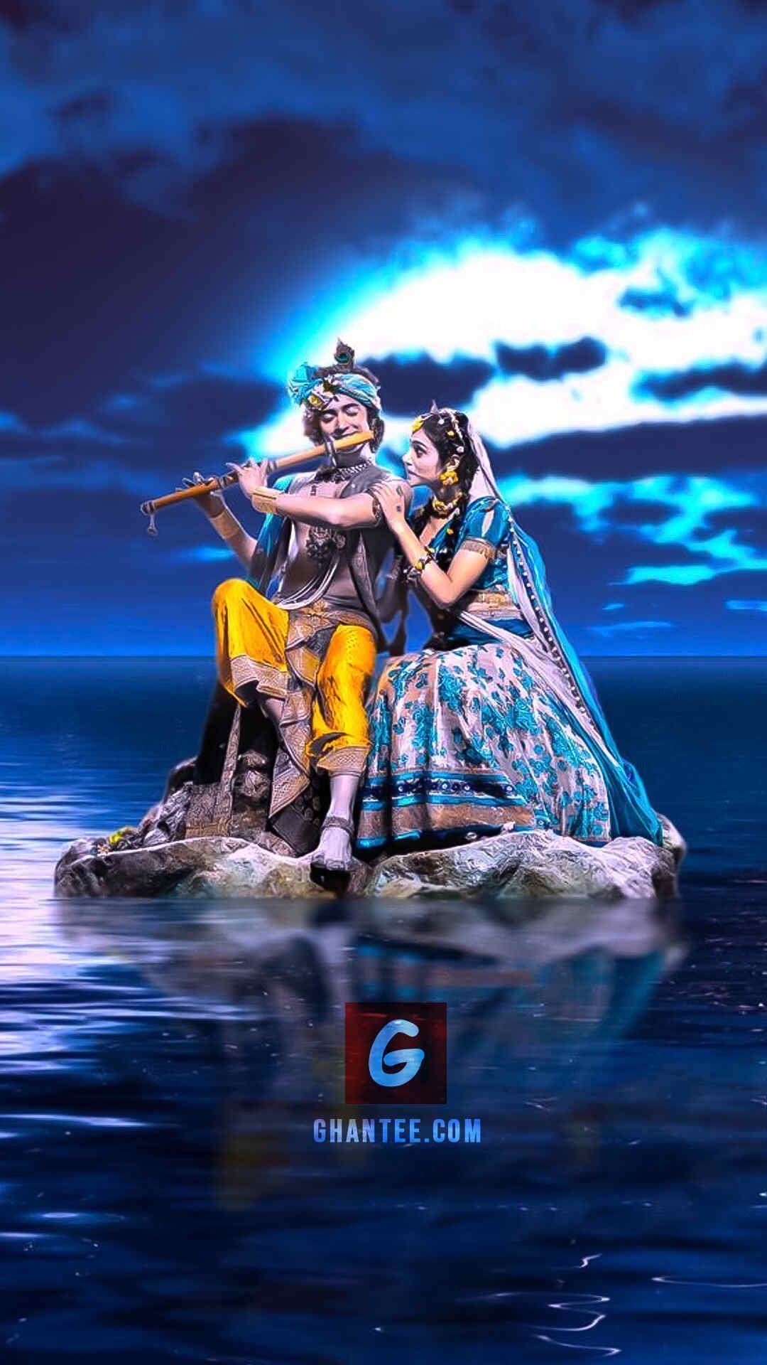 1080x1920 magical night radha krishna mobile