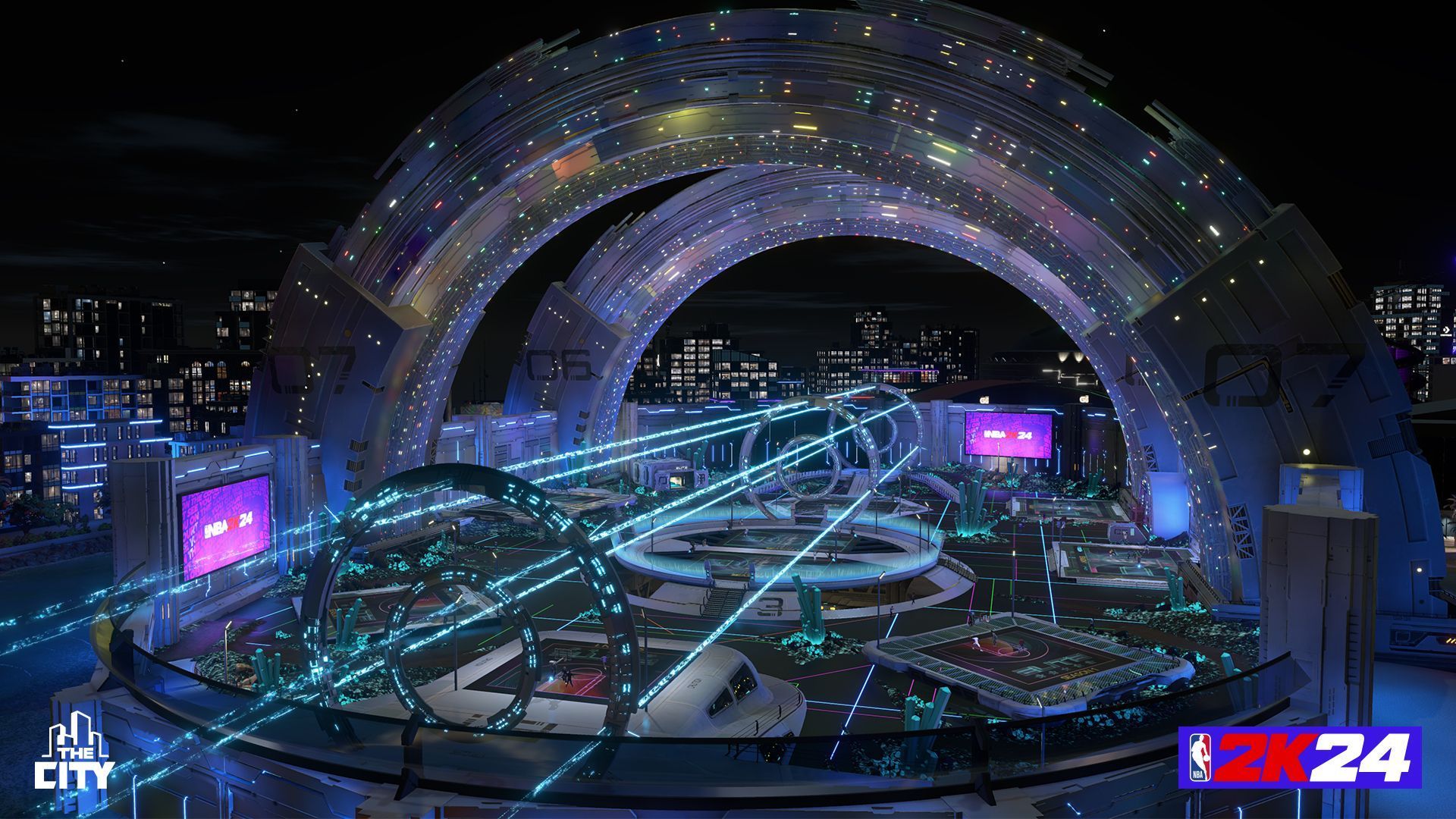 1920x1080 NBA 2K24 Futuristic Court HD Wallpaperx1080