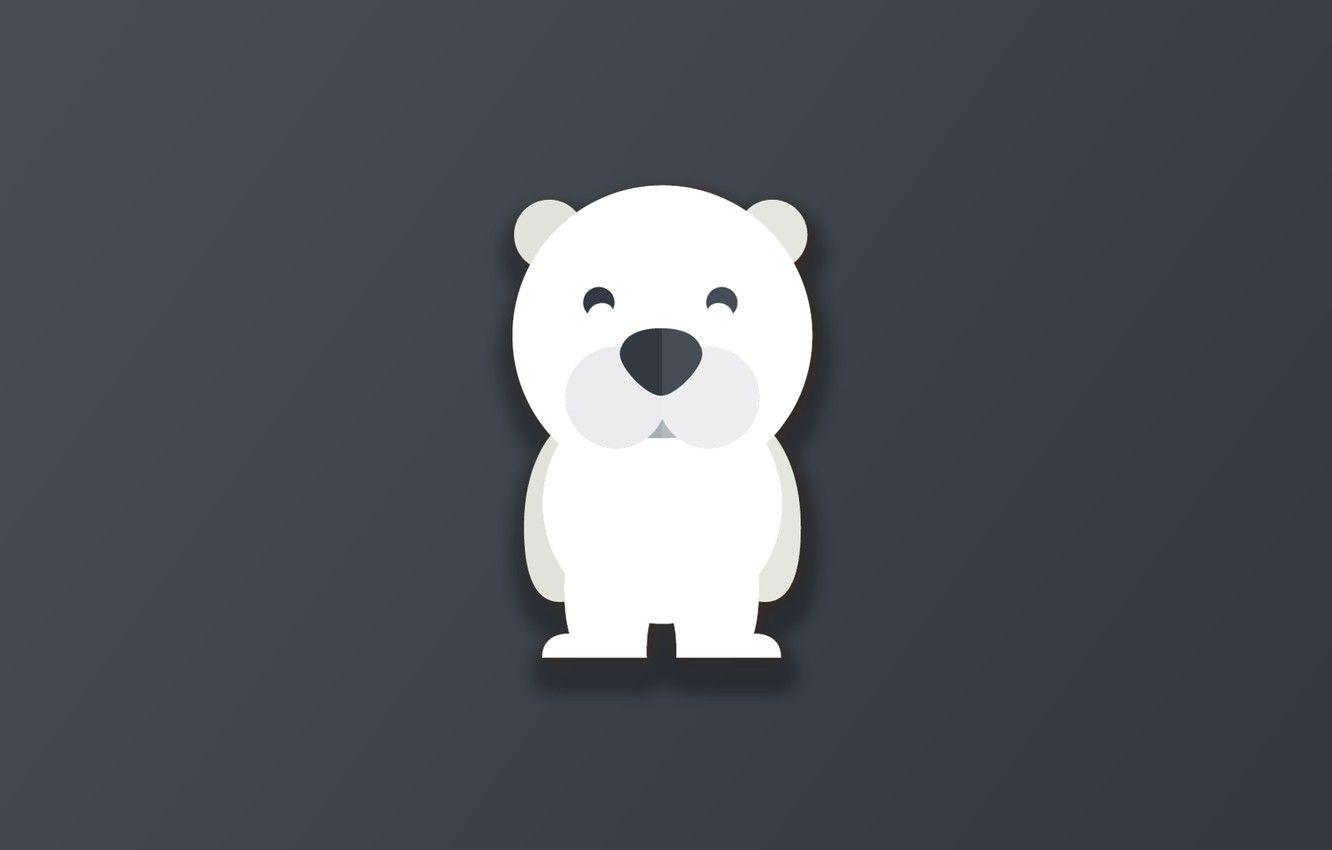 1332x850 Wallpaper bear, minimalism, animal, funny, digital art