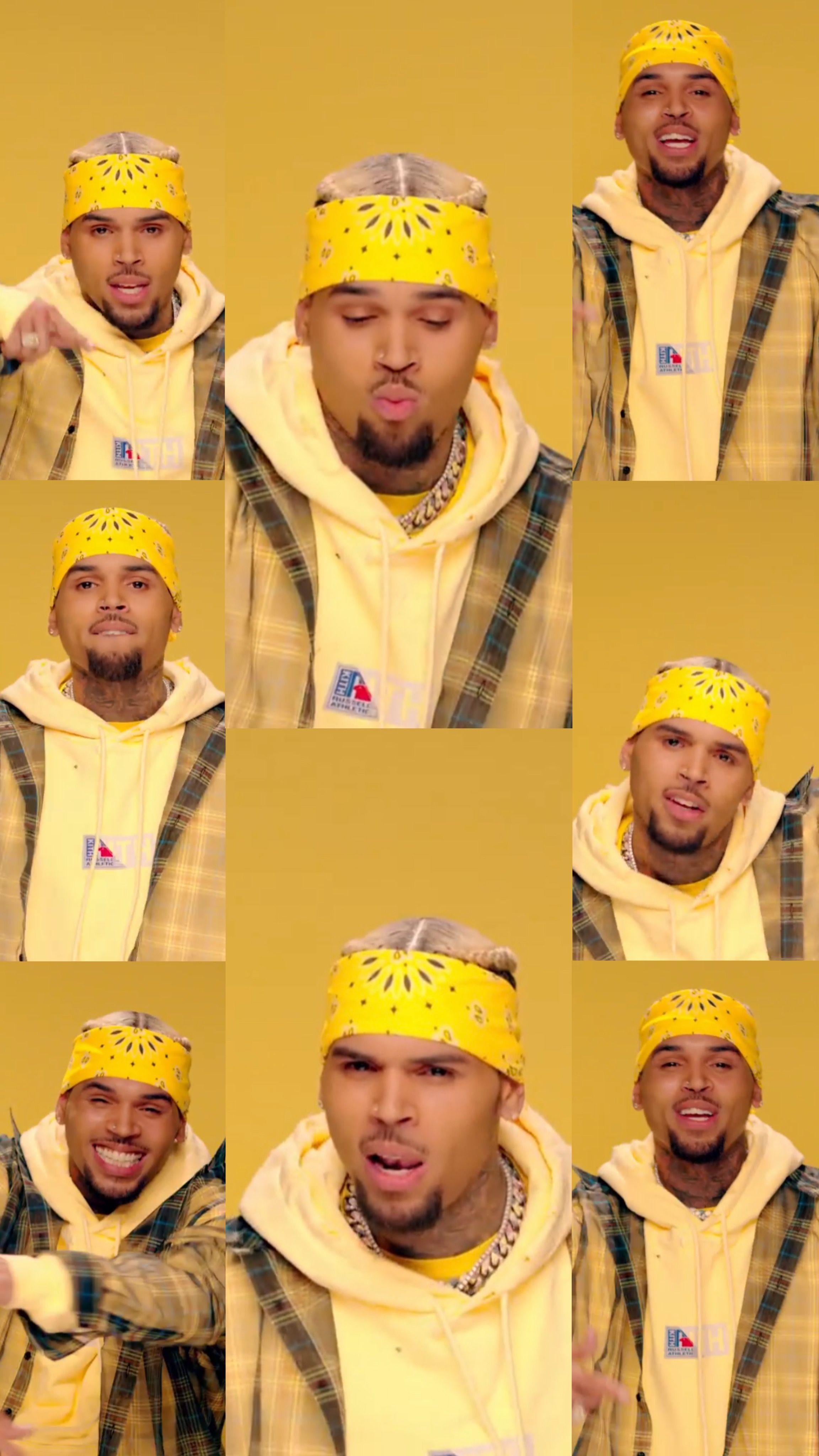 2304x4096 Chris brown wobble up yellow wallpaper. Chris brown in 2019
