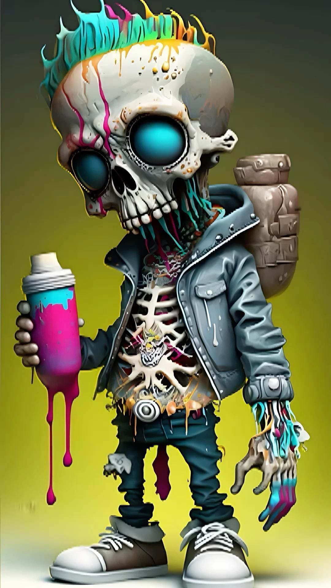 1080x1920 Skeleton Wallpaper. Cool Skull Drawings