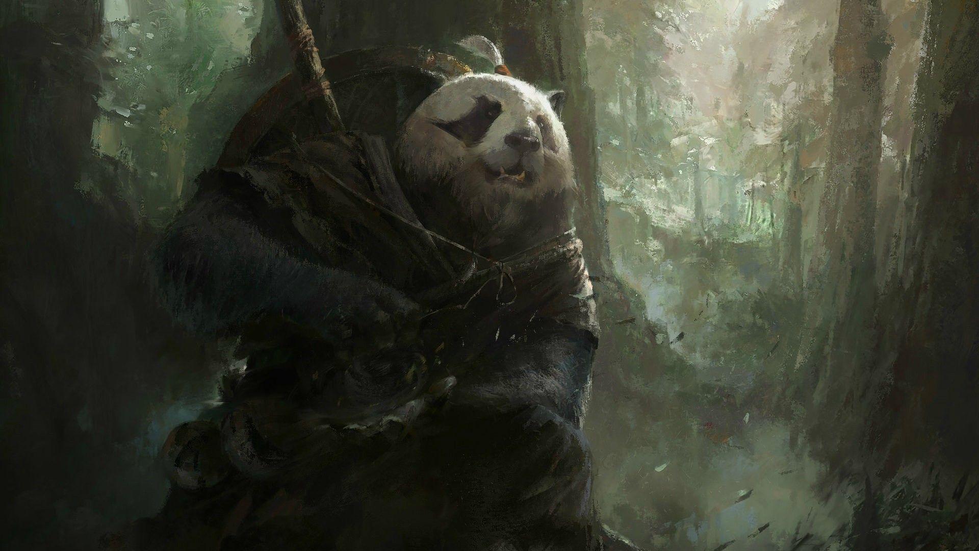 1920x1080 magic, World of Warcraft Mists of Pandaria, fantasy art, panda