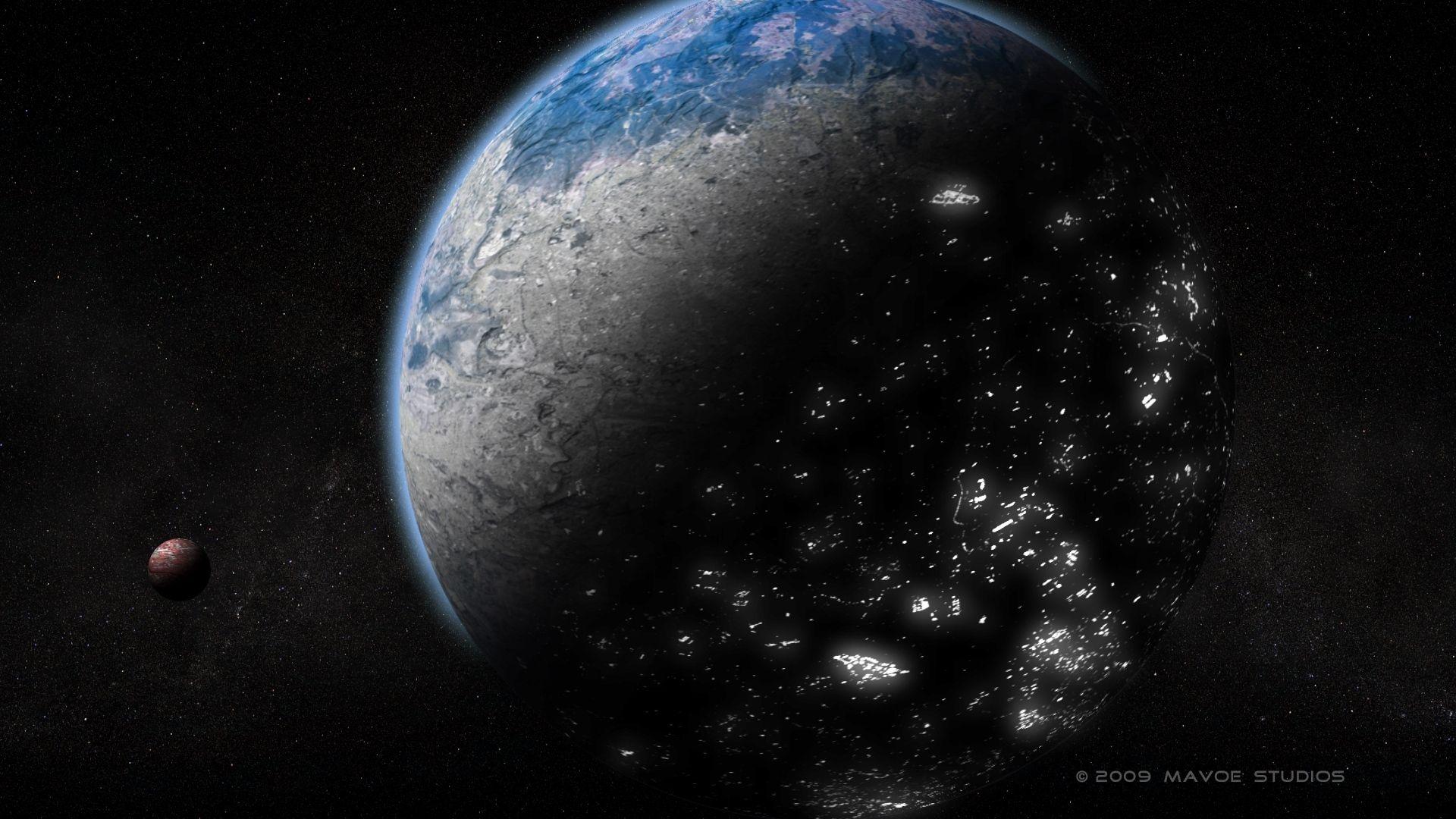 1920x1080 Download wallpaper 1920x1080 earth, day, night, urbanization