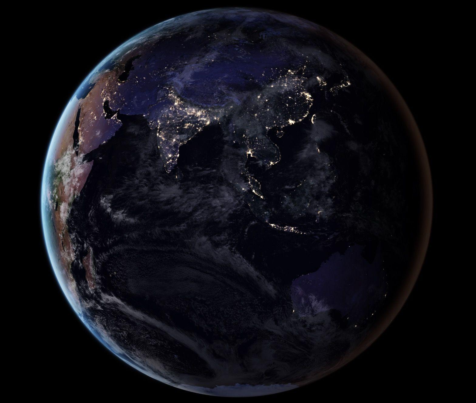 1568x1330 Stunning Earth Night Lights Wallpaper from NASA