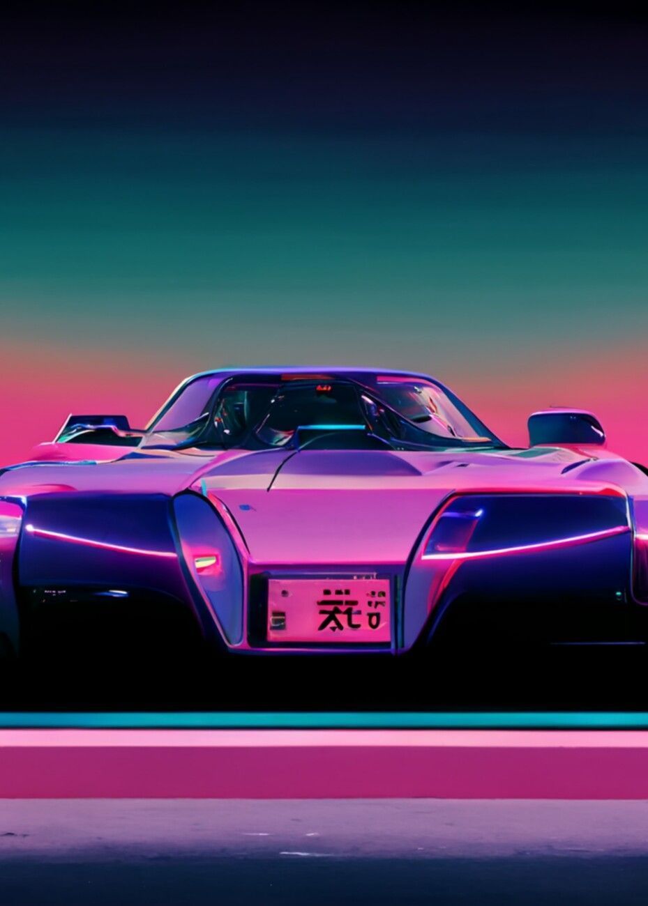 929x1300 Retro Super Car Wall Mural. Buy online