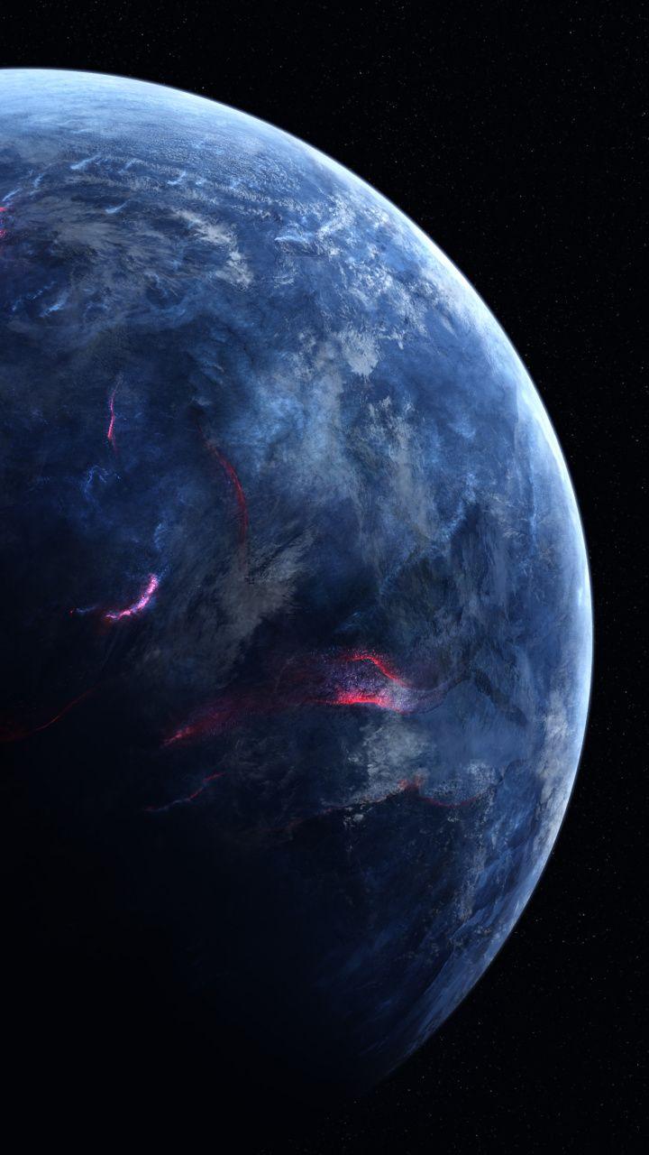 720x1280 Earth, Night, Moon, Atmosphere, Outer Space HD Wallpaper