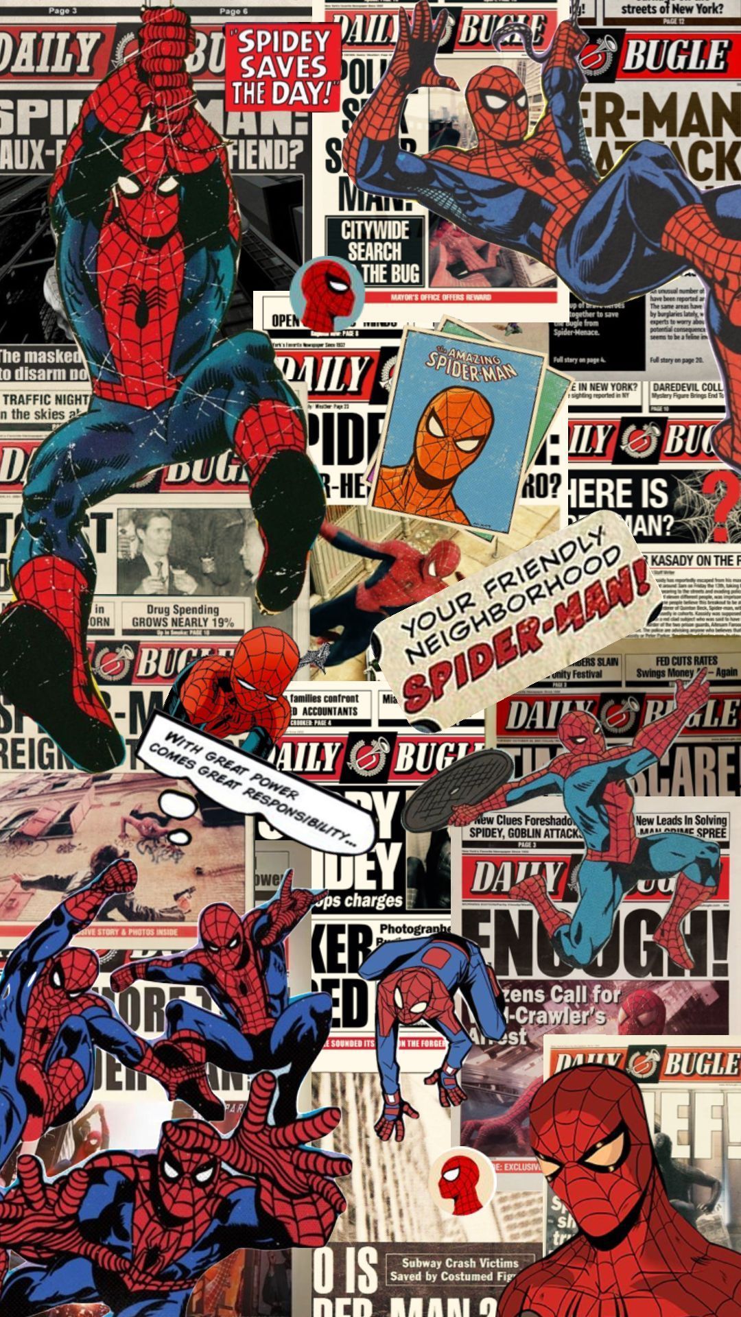 1080x1920 spiderman #comic #collage #peterparker