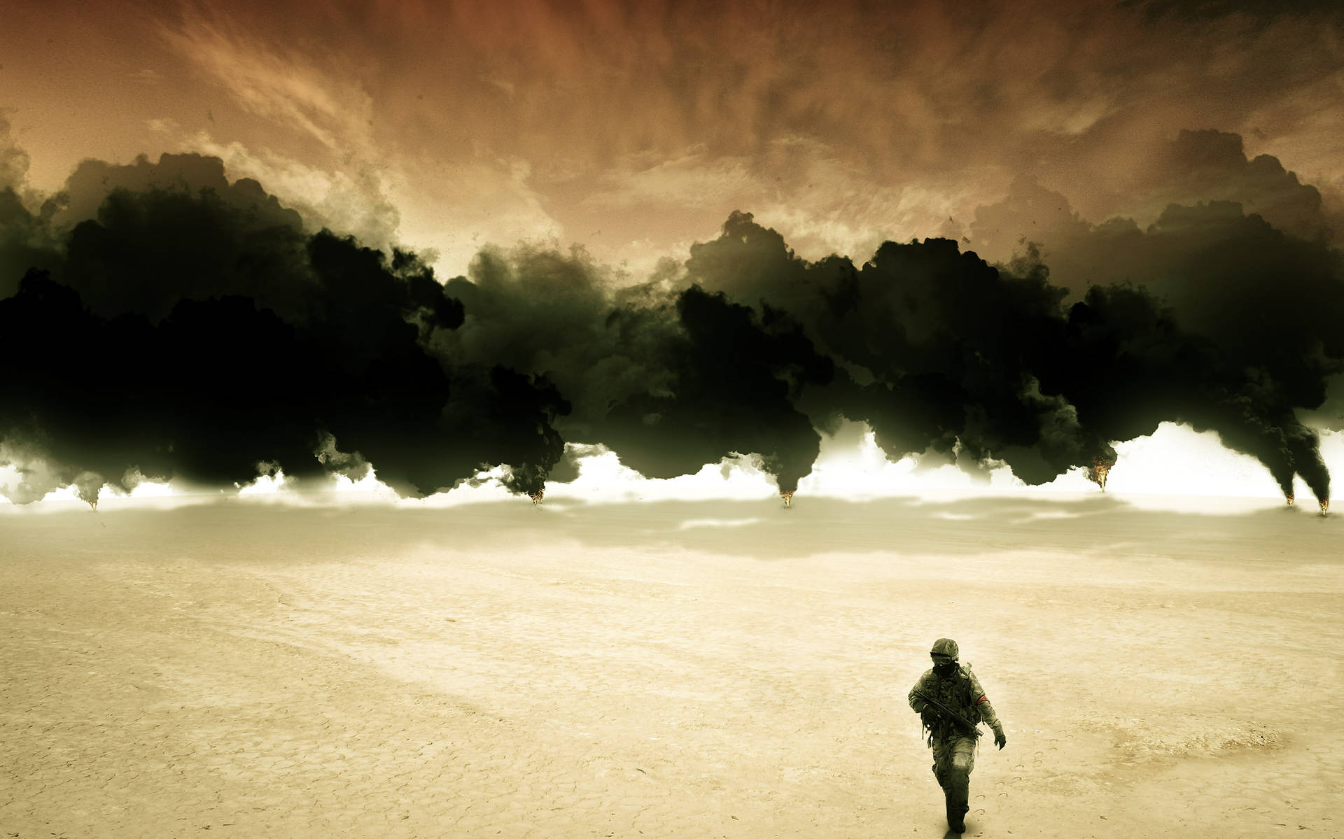 1920x1199 Download Iraq War Digital Painting Wallpaper