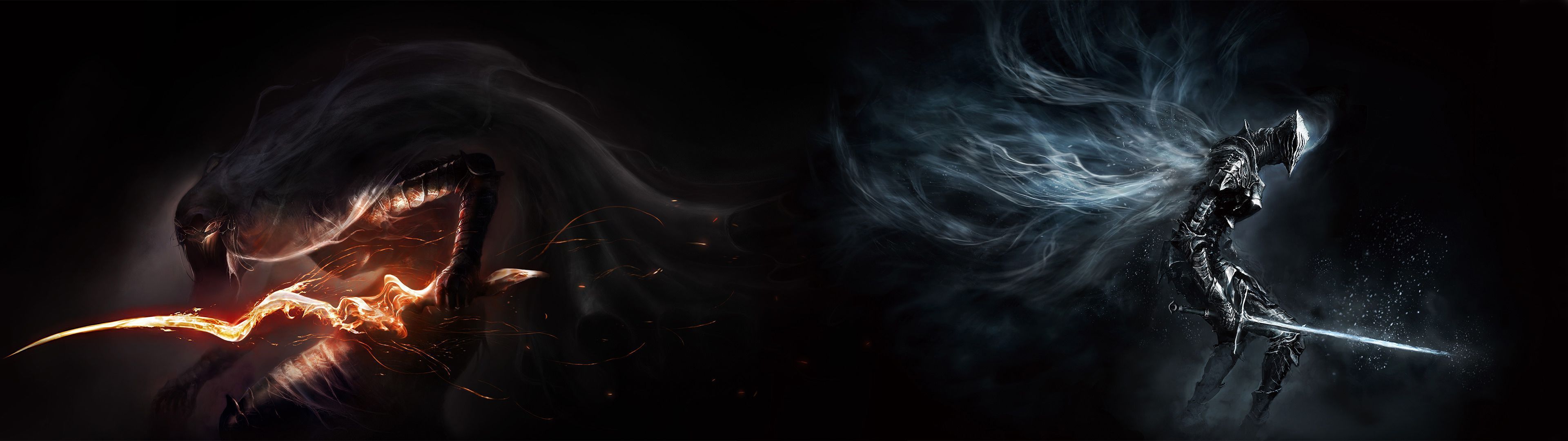 3840x1080 Dark Souls Dual Screen Wallpaper