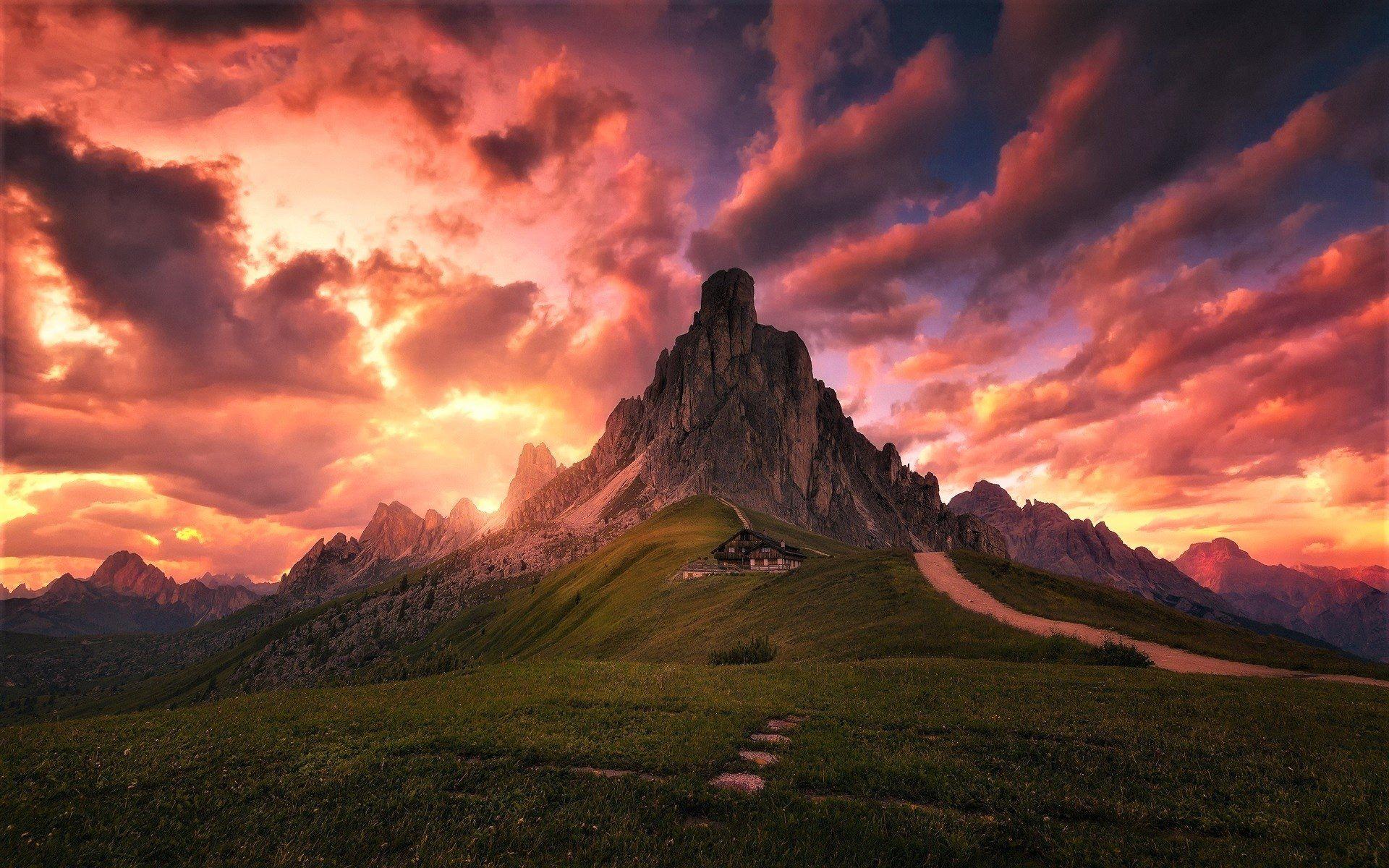 1920x1200 Amazing Clouds over Mountains HD Wallpaper. Background