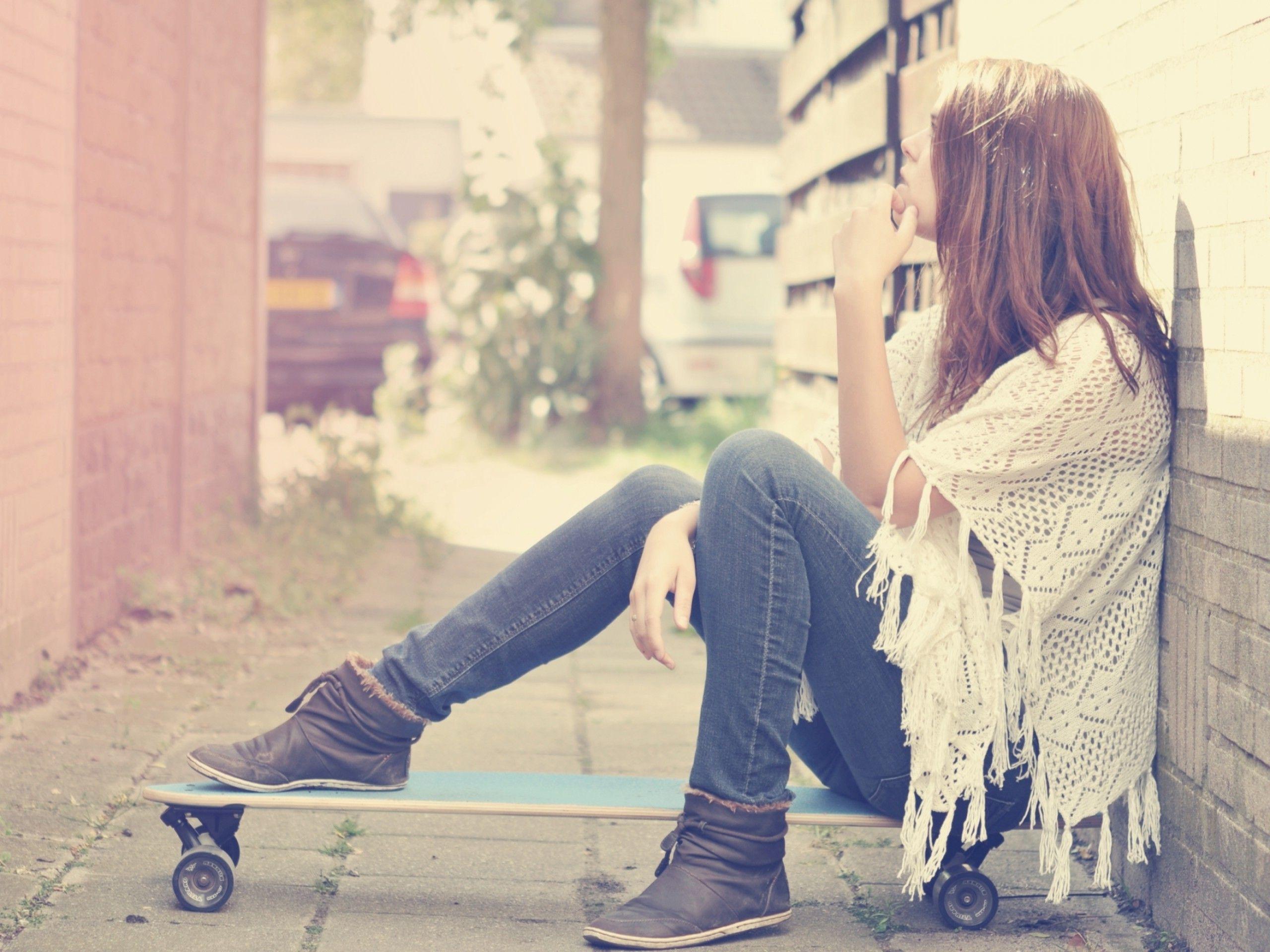2560x1920 skating redhead hipster photography women women