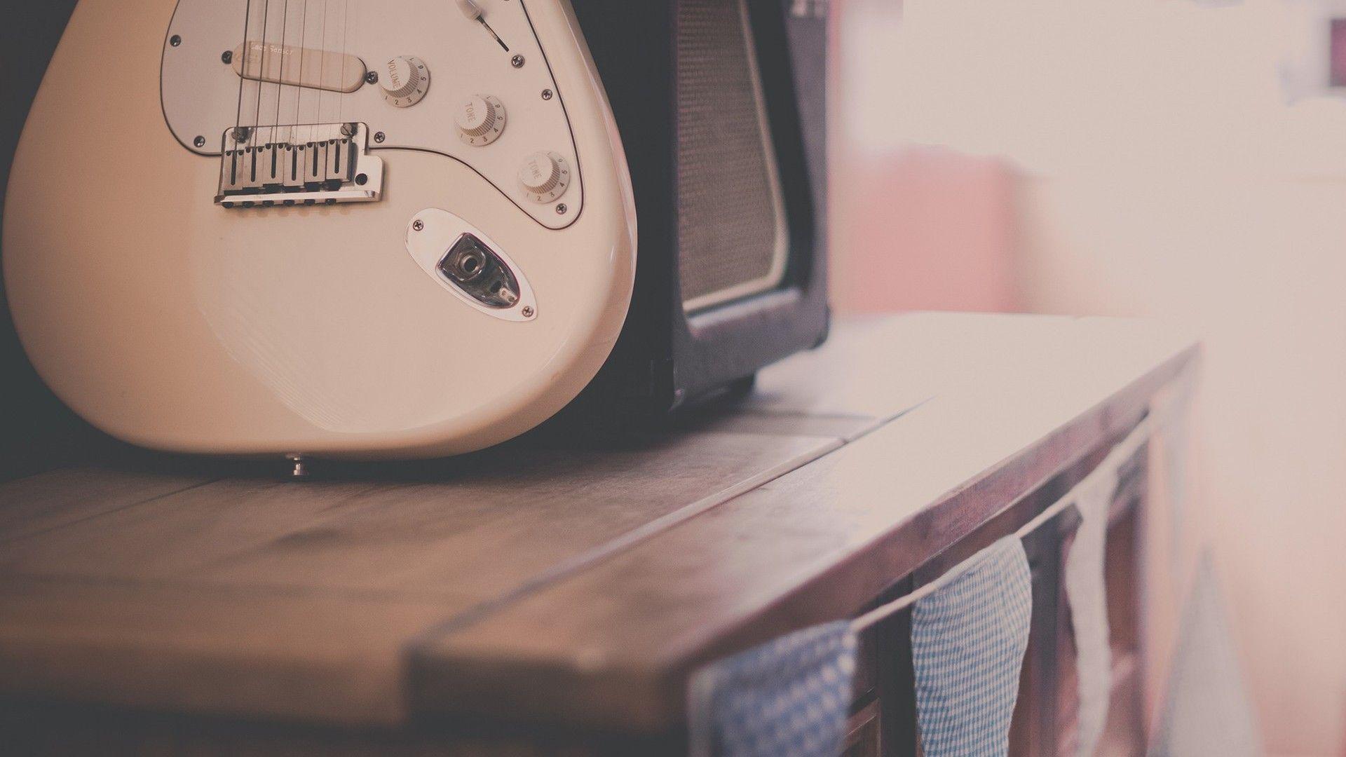 1920x1080 Hipster Guitar Wallpaper