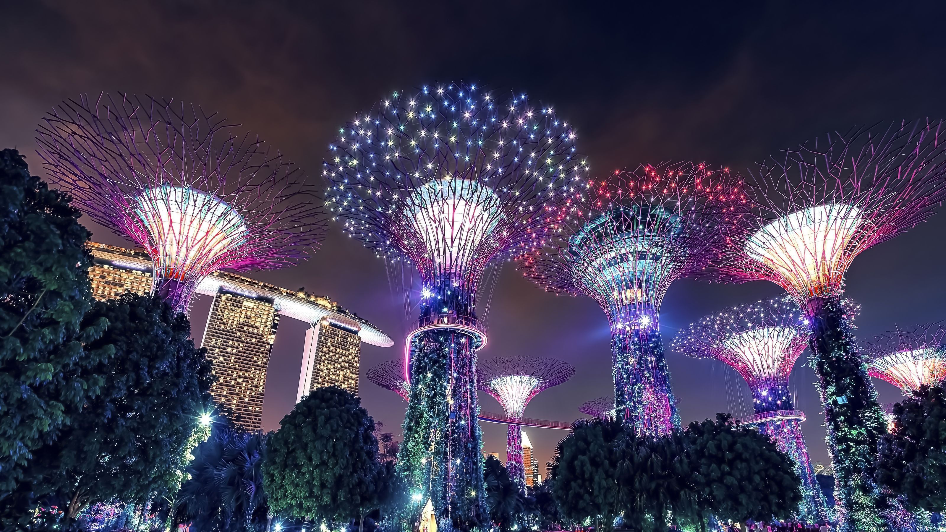 3200x1800 Gardens By The Bay Mural Wallpaper