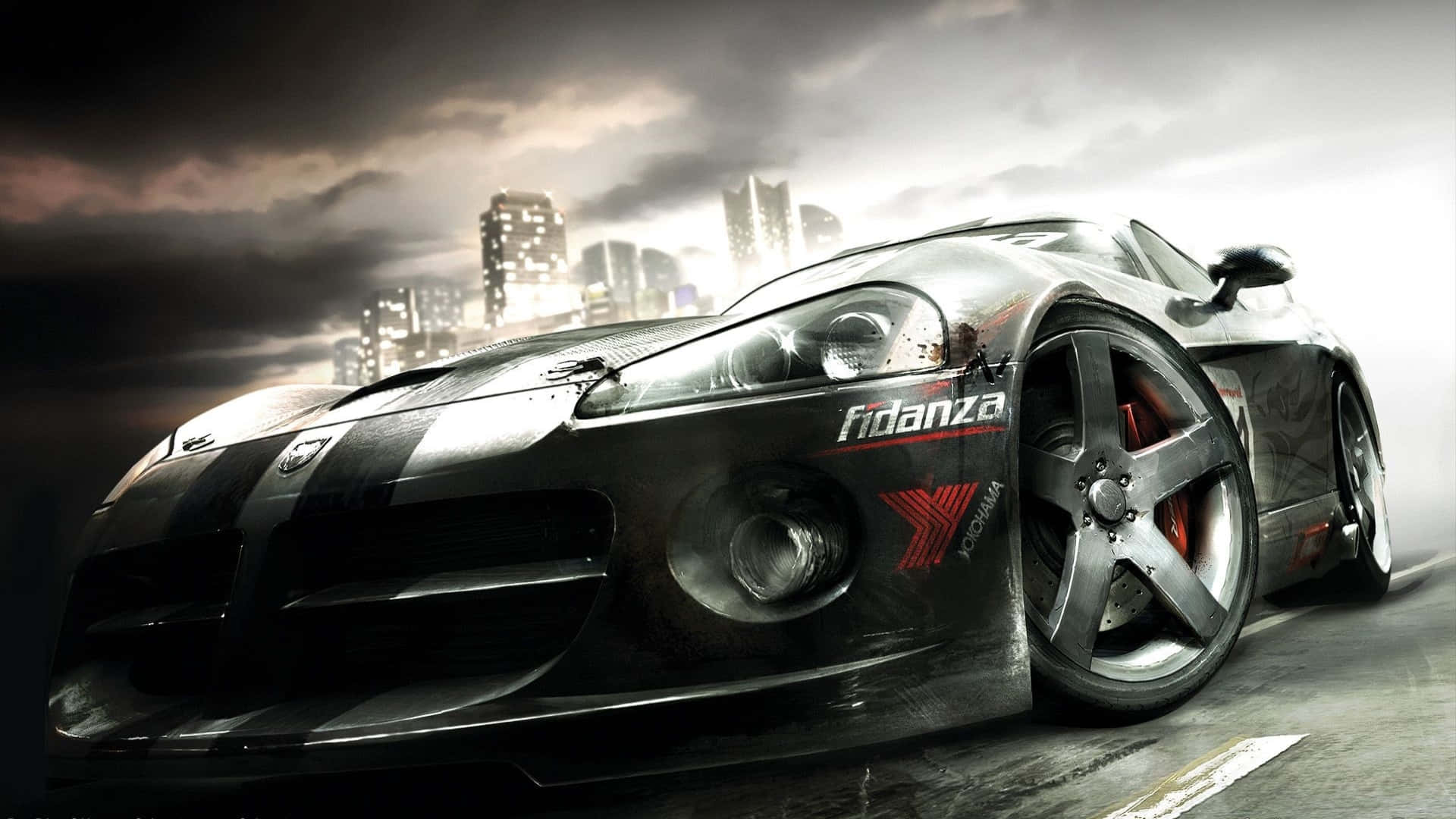 1920x1080 Hd Grid 2 Background Lowered Black Car