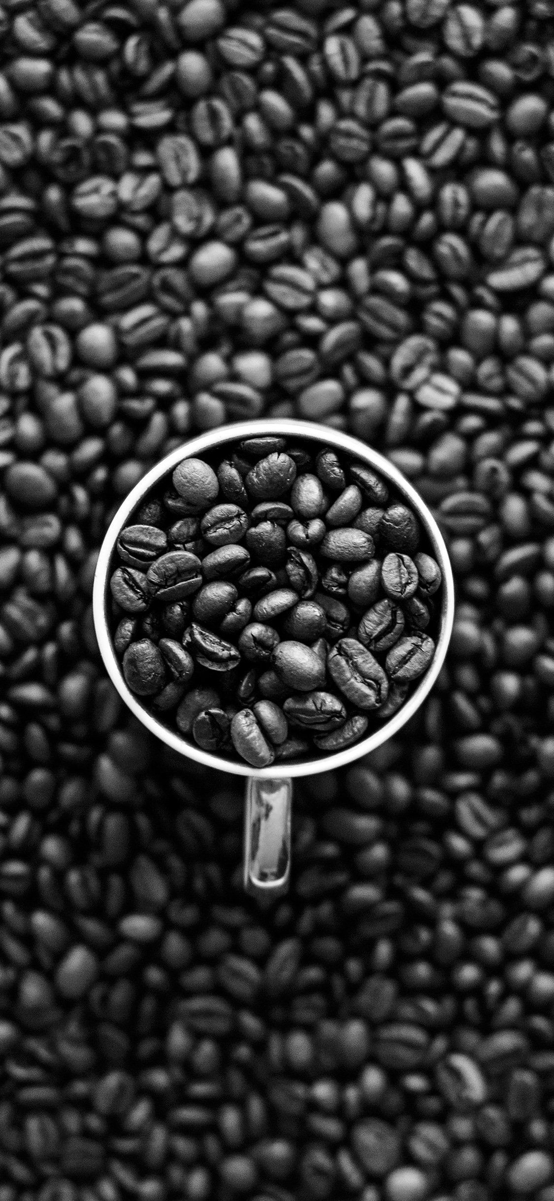 1125x2436 Coffee Bokeh Pattern Bw Dark iPhone X