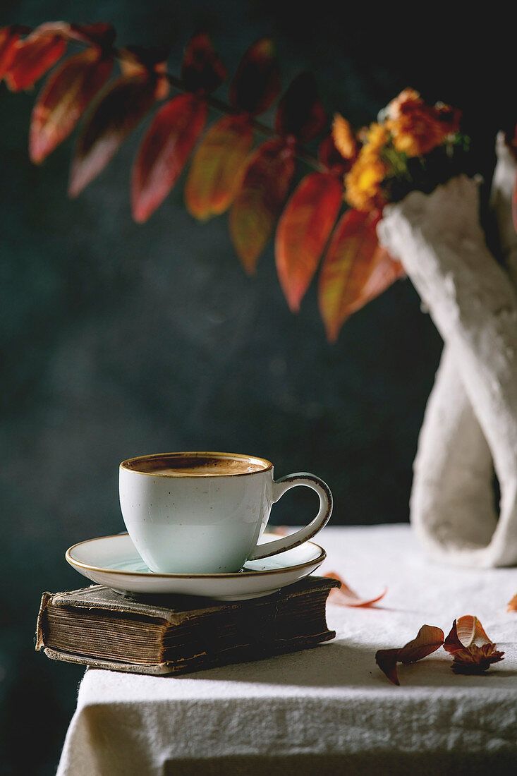 733x1100 Cup of black coffee espresso standing