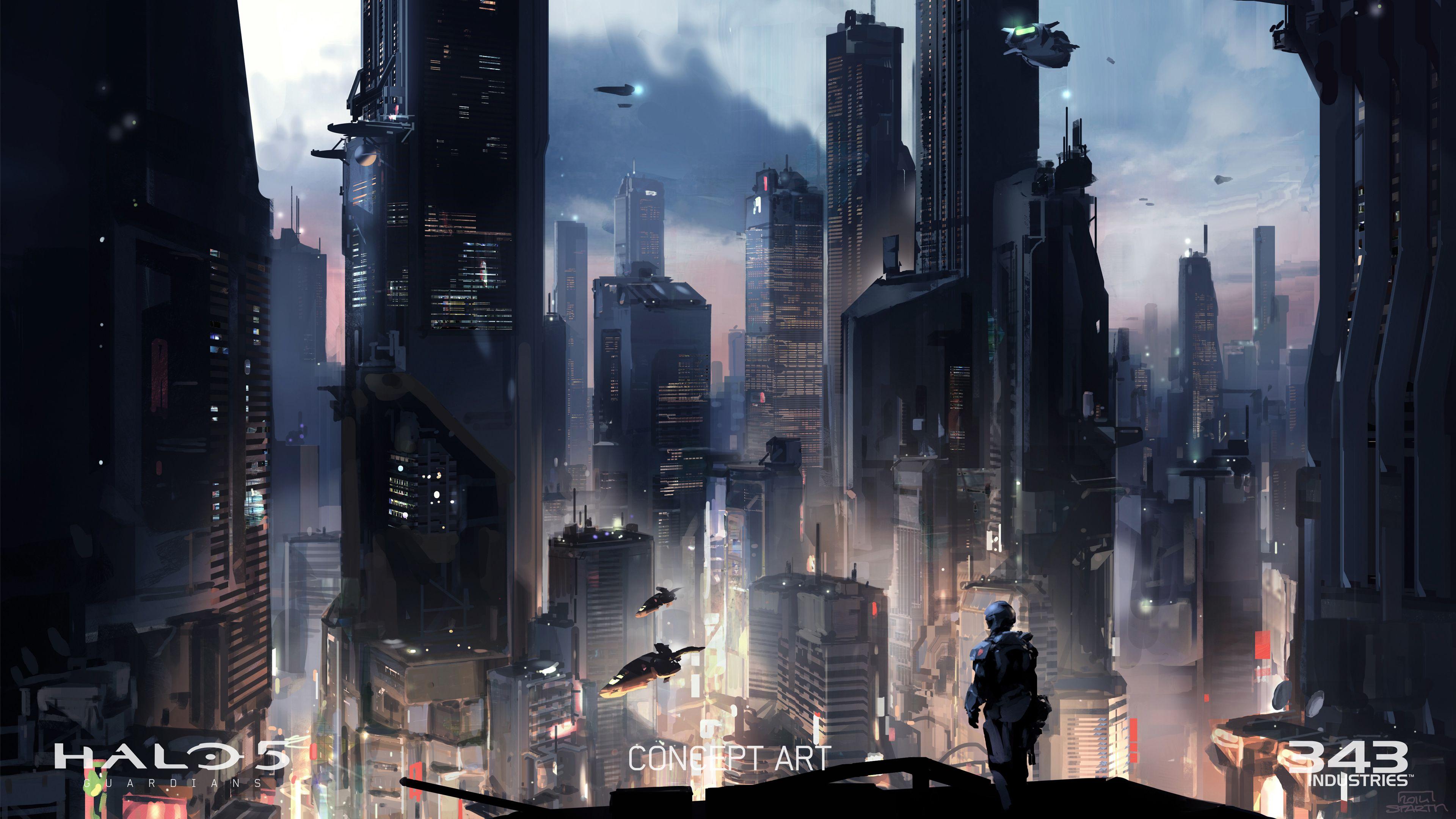 3840x2160 Halo 5 Guardians Concept Art Wallpaper