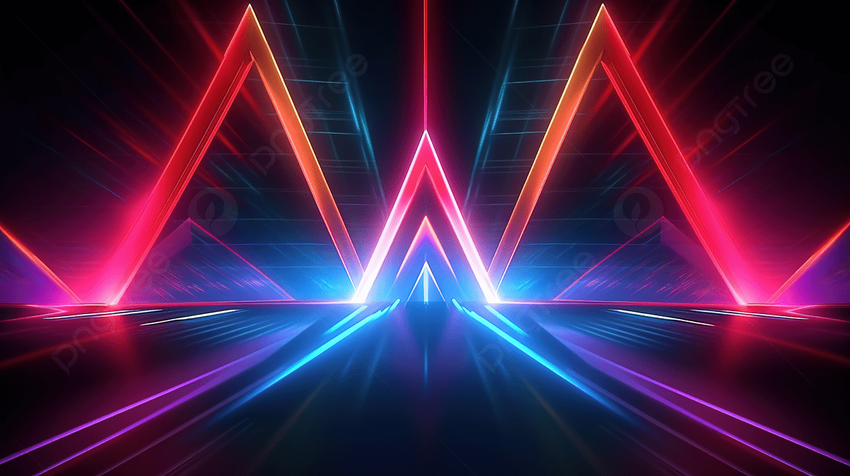 1200x673 3D Neon Laser Light Abstract Background