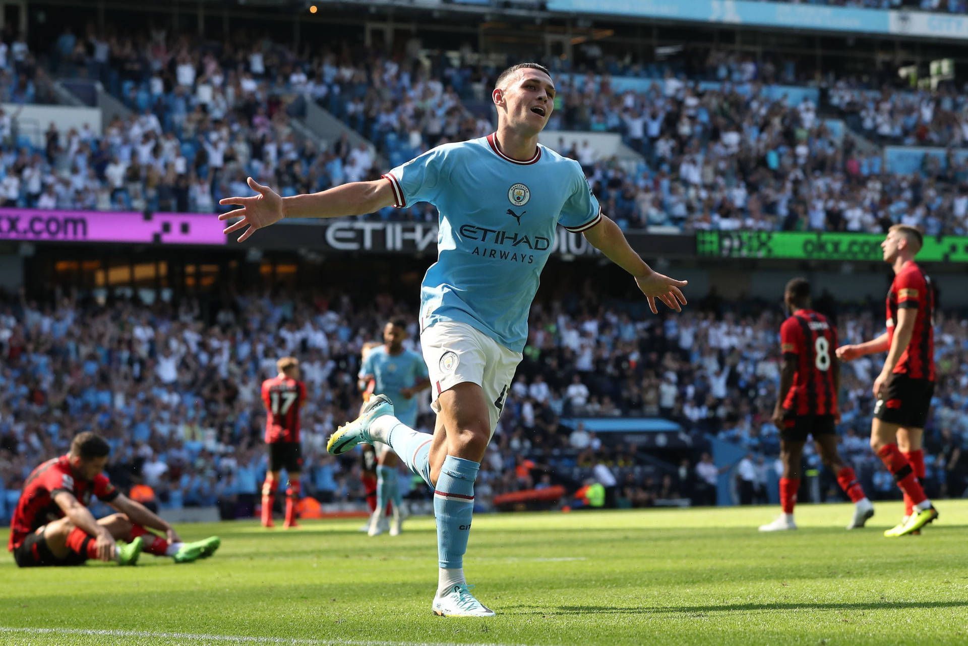 1920x1281 Phil Foden Scoring A Goal Wallpaper