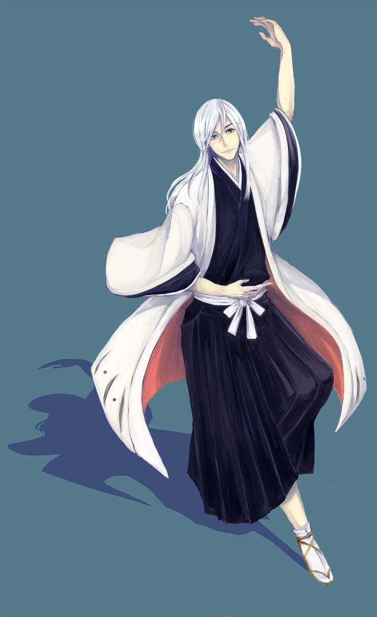 736x1204 Bleach Anime Character with White Hair