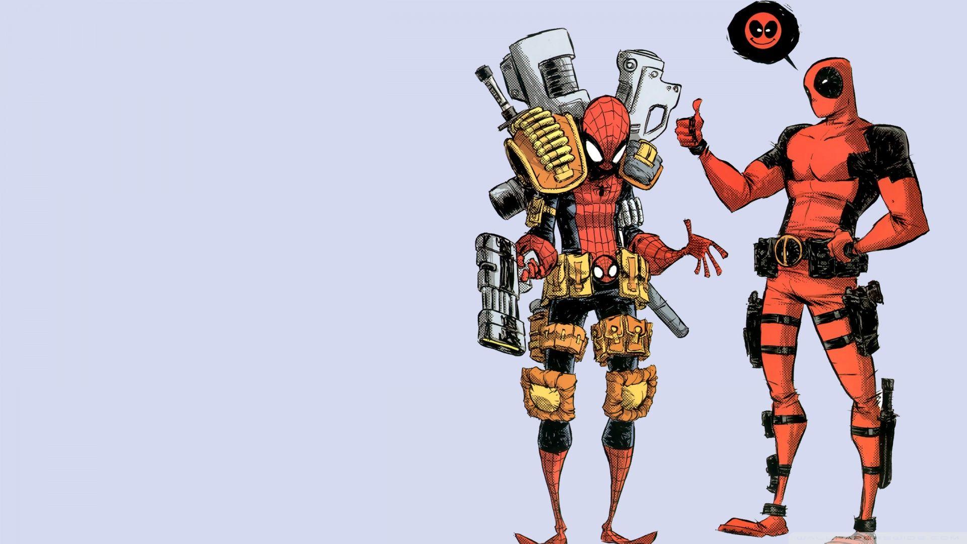 1920x1080 Deadpool And Spiderman ❤ 4K HD Desktop Wallpaper for 4K Ultra HD TV