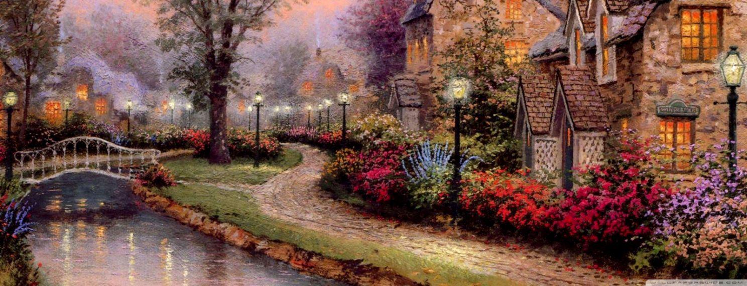 Thomas Kinkade Autumn Desktop Wallpapers - Top Free Thomas Kinkade ...