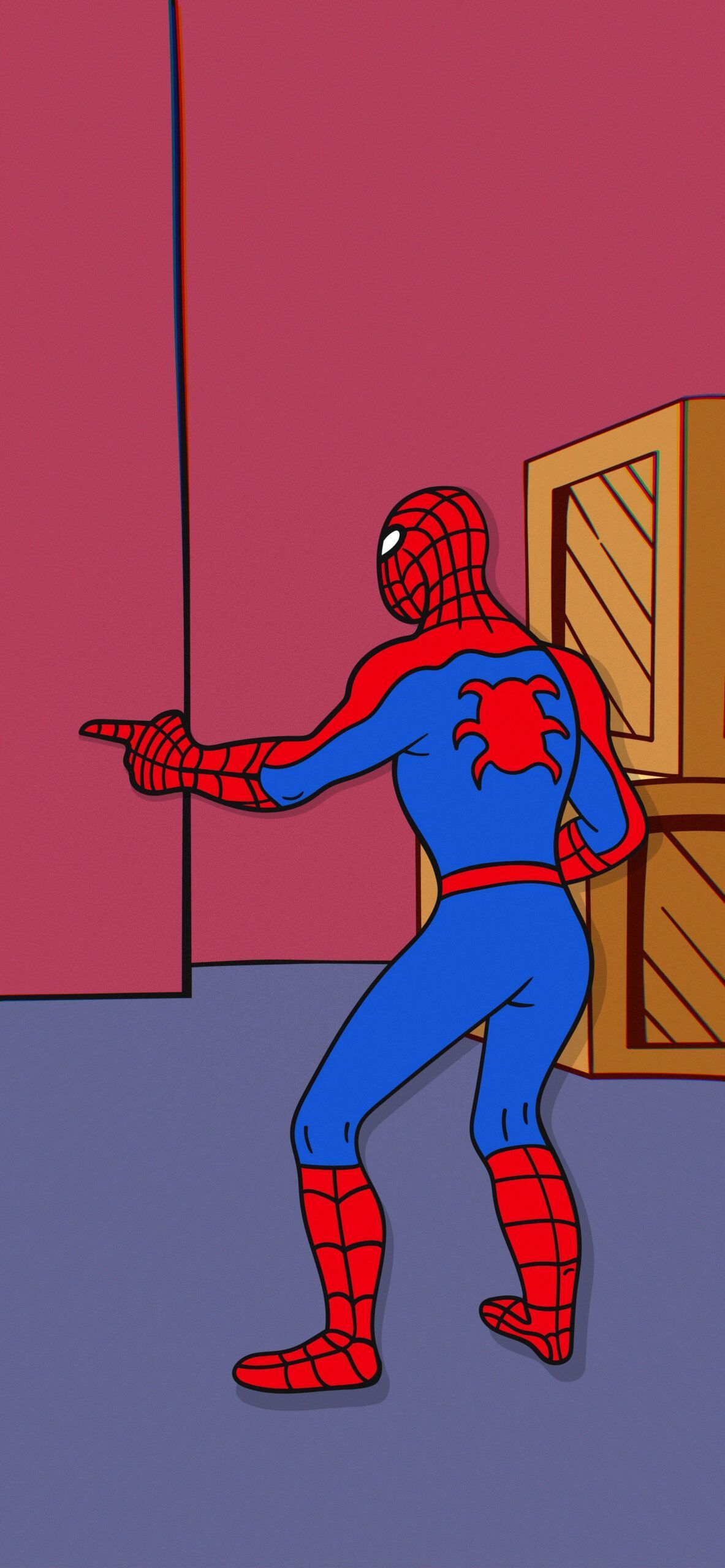 1183x2560 Spider Man Pointing At Spider Man Meme Wallpaper