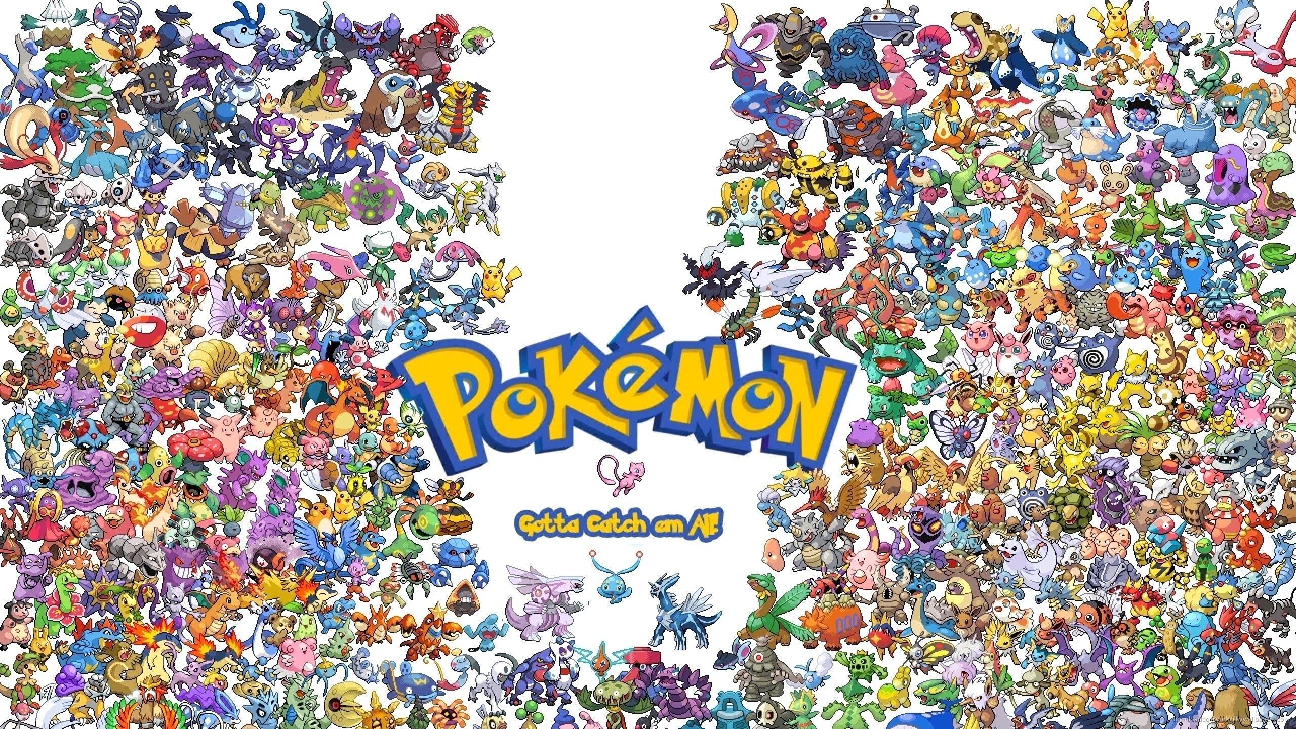 2560x1440 All Legendary Pokemon Wallpaper