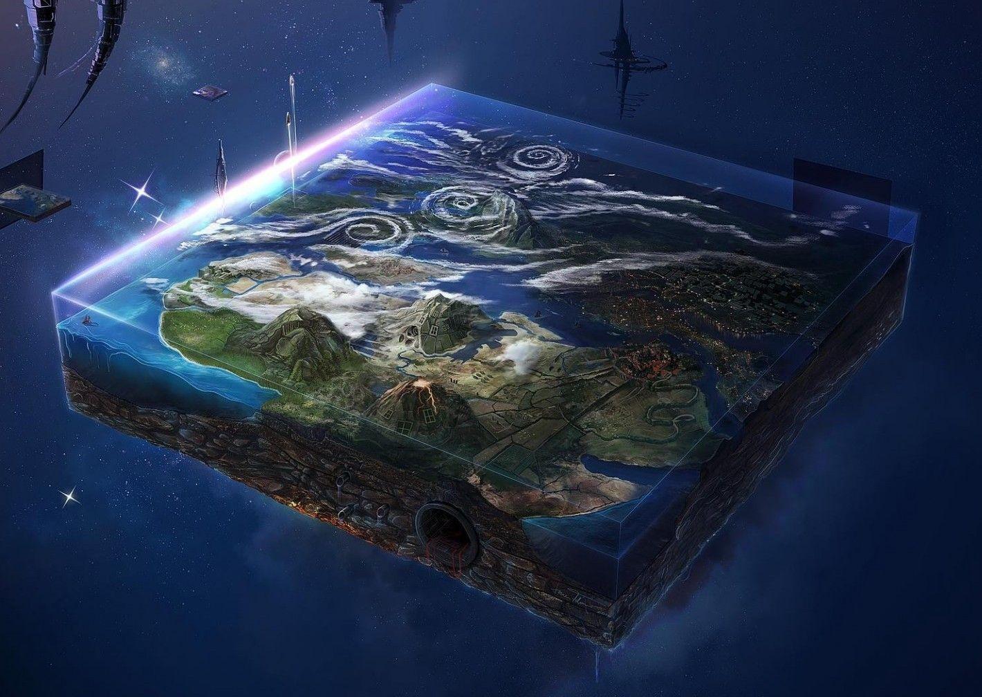 1420x1008 Earth Is Flat HD Desktop Wallpaper 1941 - Earth Desktop