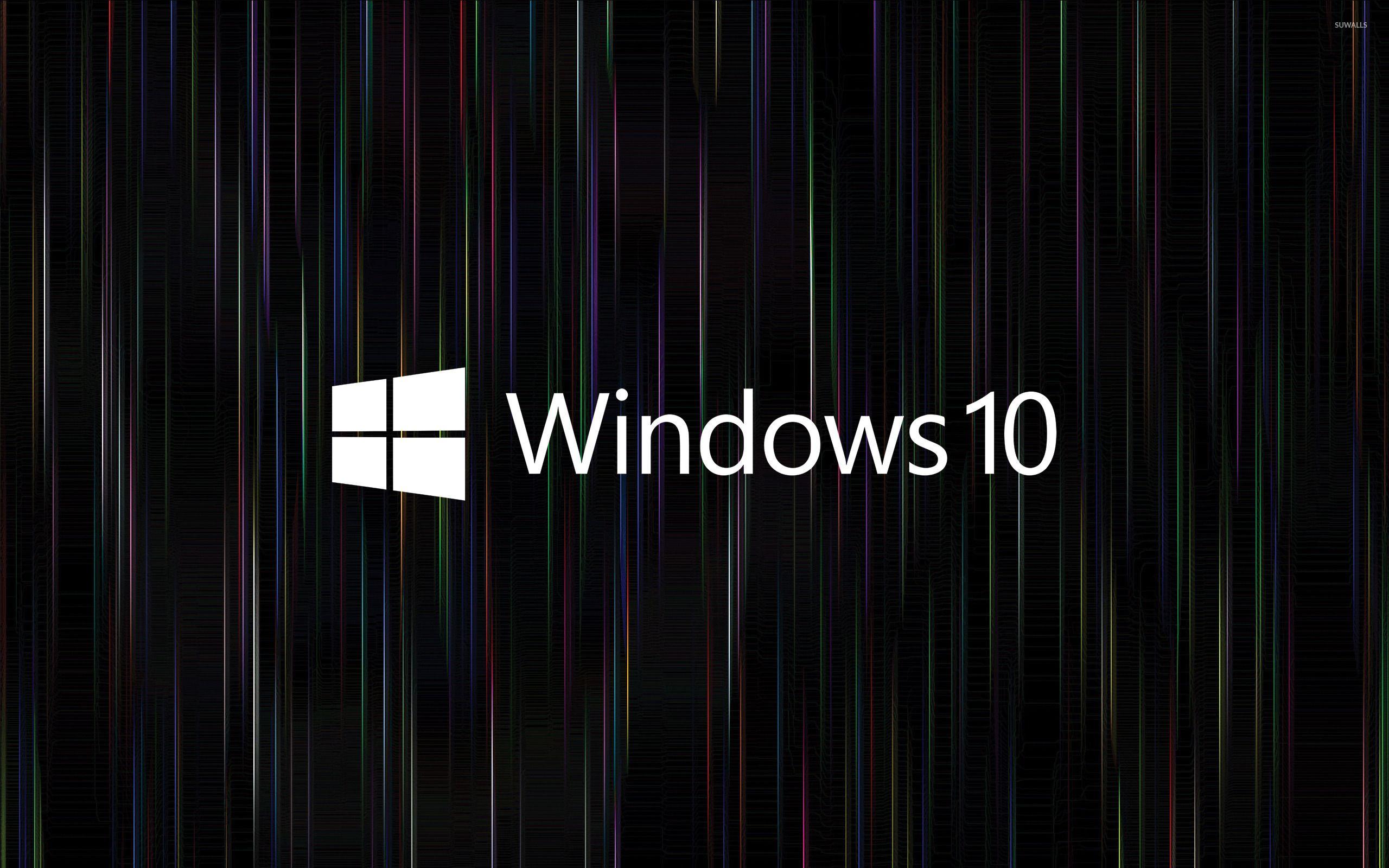 2560x1600 Windows 10 text logo on colorful rain wallpaper