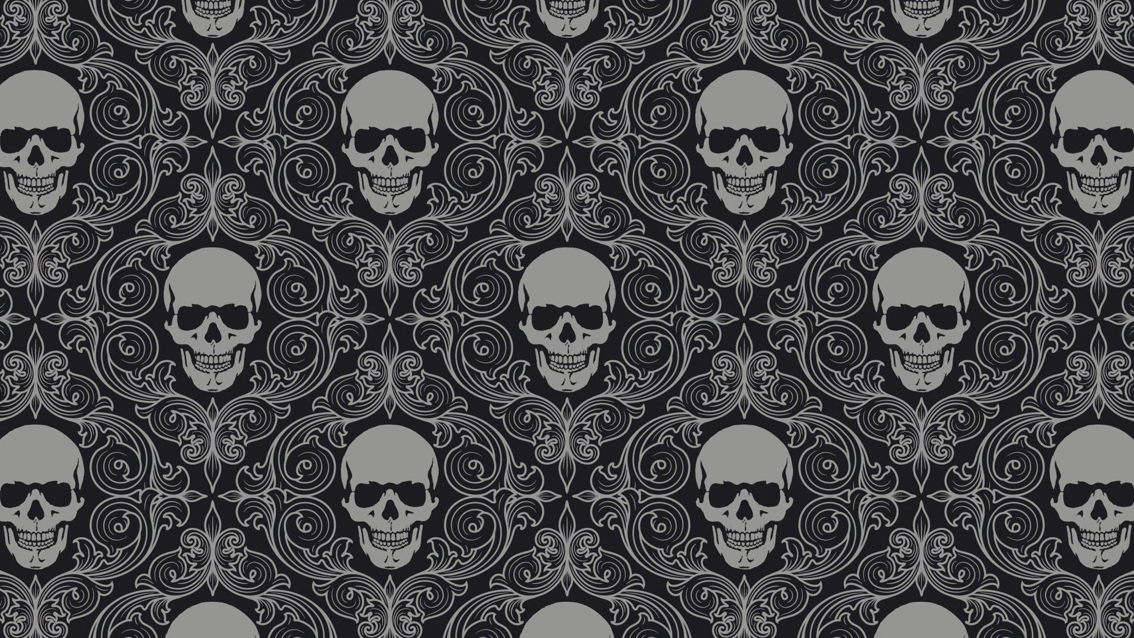 3840x2160 Pink Skull Wallpaper