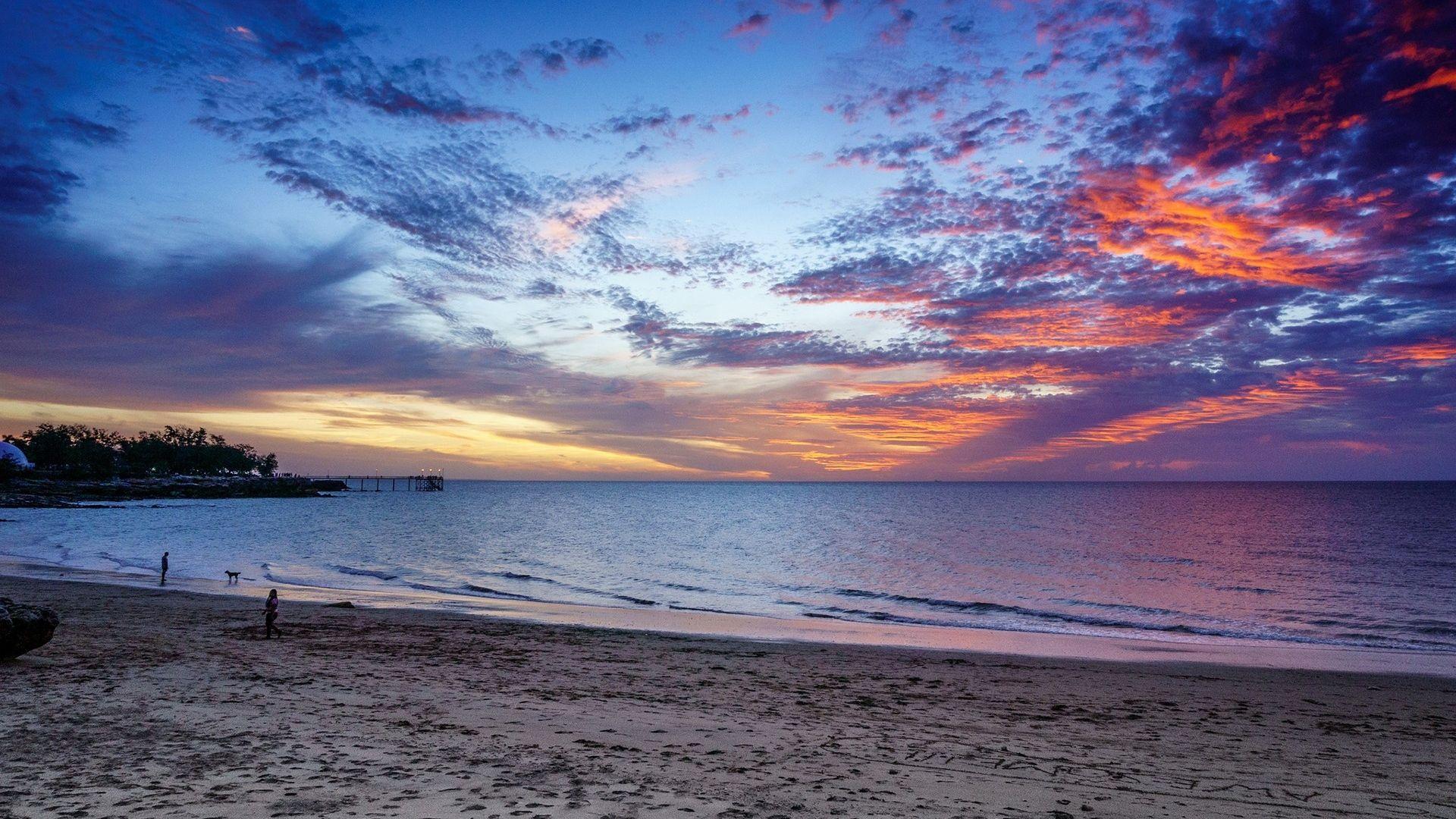 1920x1080 Download 1920x1080 HD Wallpaper sunset beach cloud ocean
