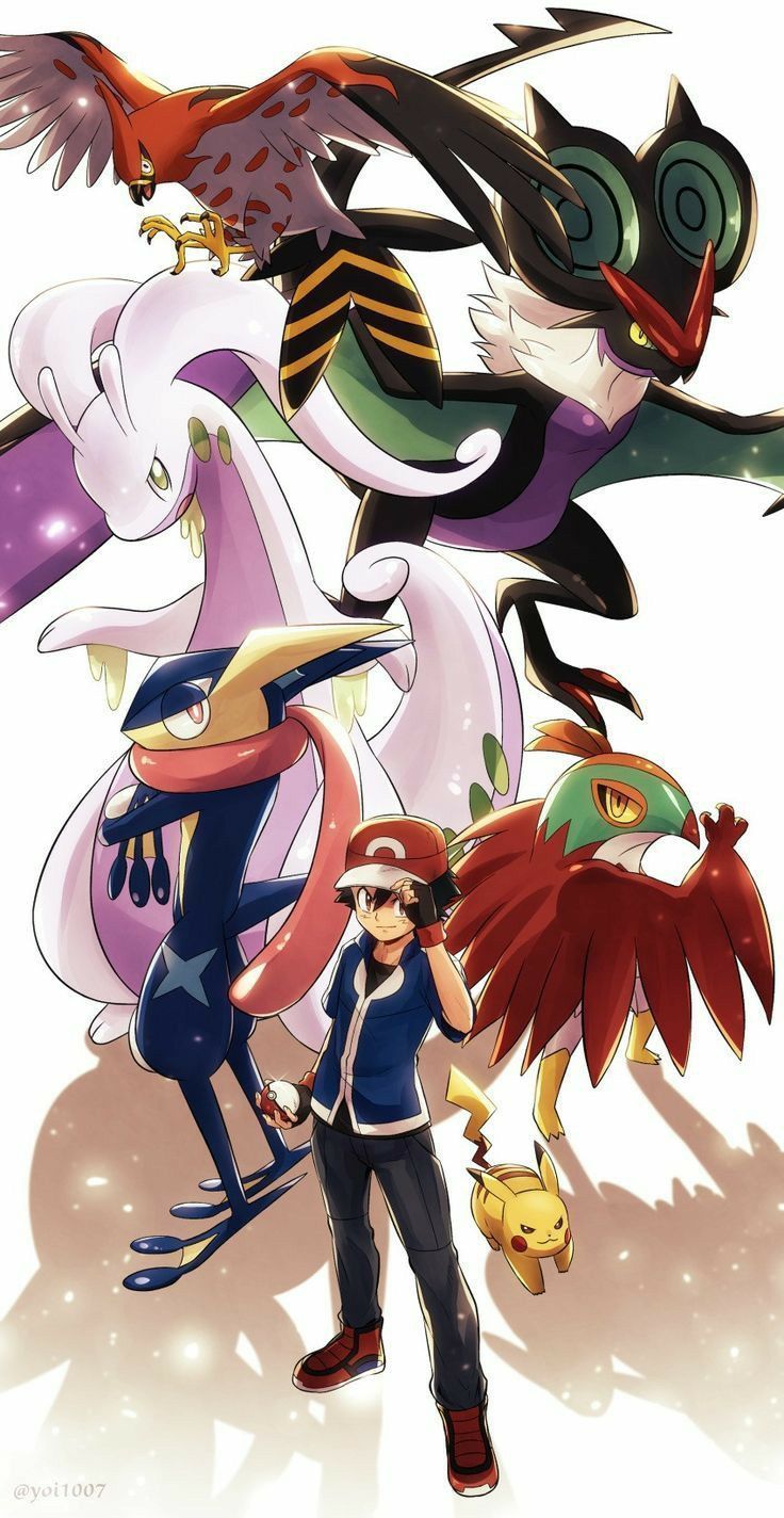 736x1424 Ash and his Kalos team Cool Picture