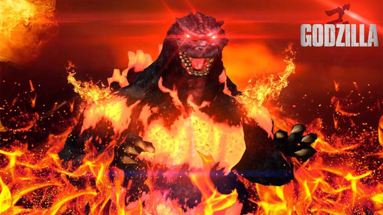 1280x720 Burning Godzilla Wallpaper