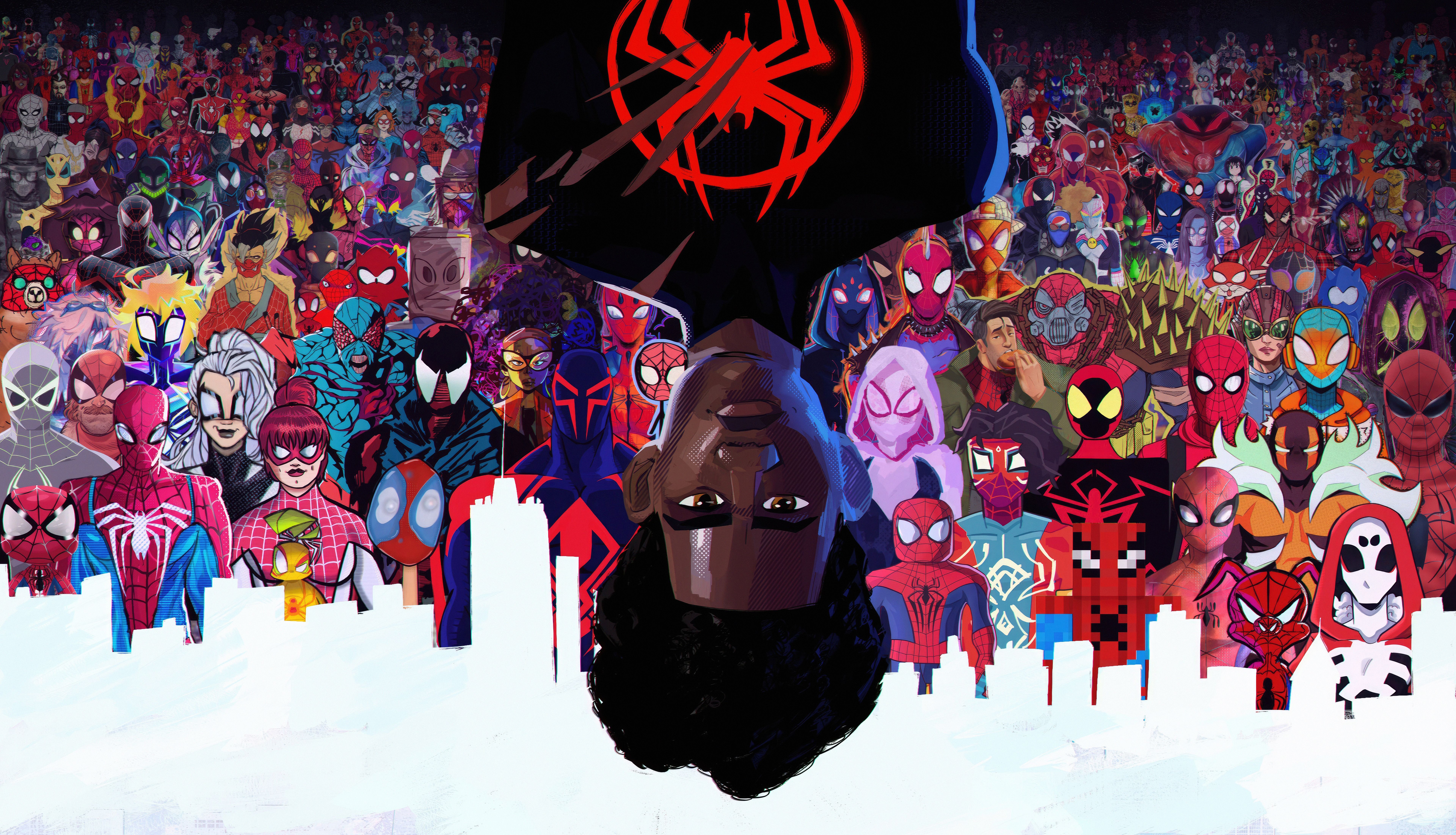 7680x4404 Across The Spider Verse Wallpaper