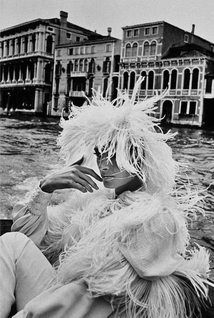 736x1096 HELMUT NEWTON • Model in Venice, 1966