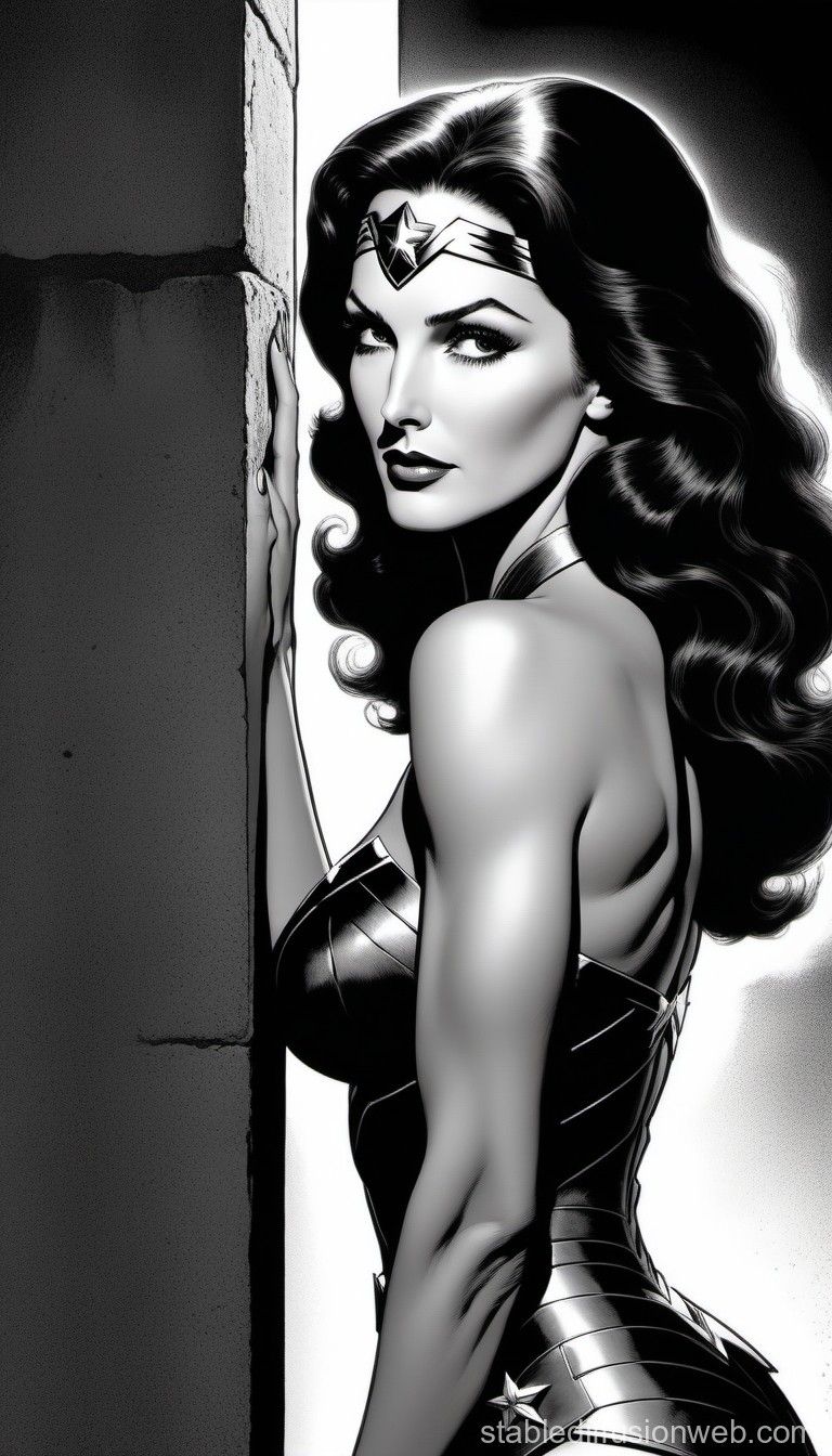 768x1344 Wonder Woman in Alley Portrait