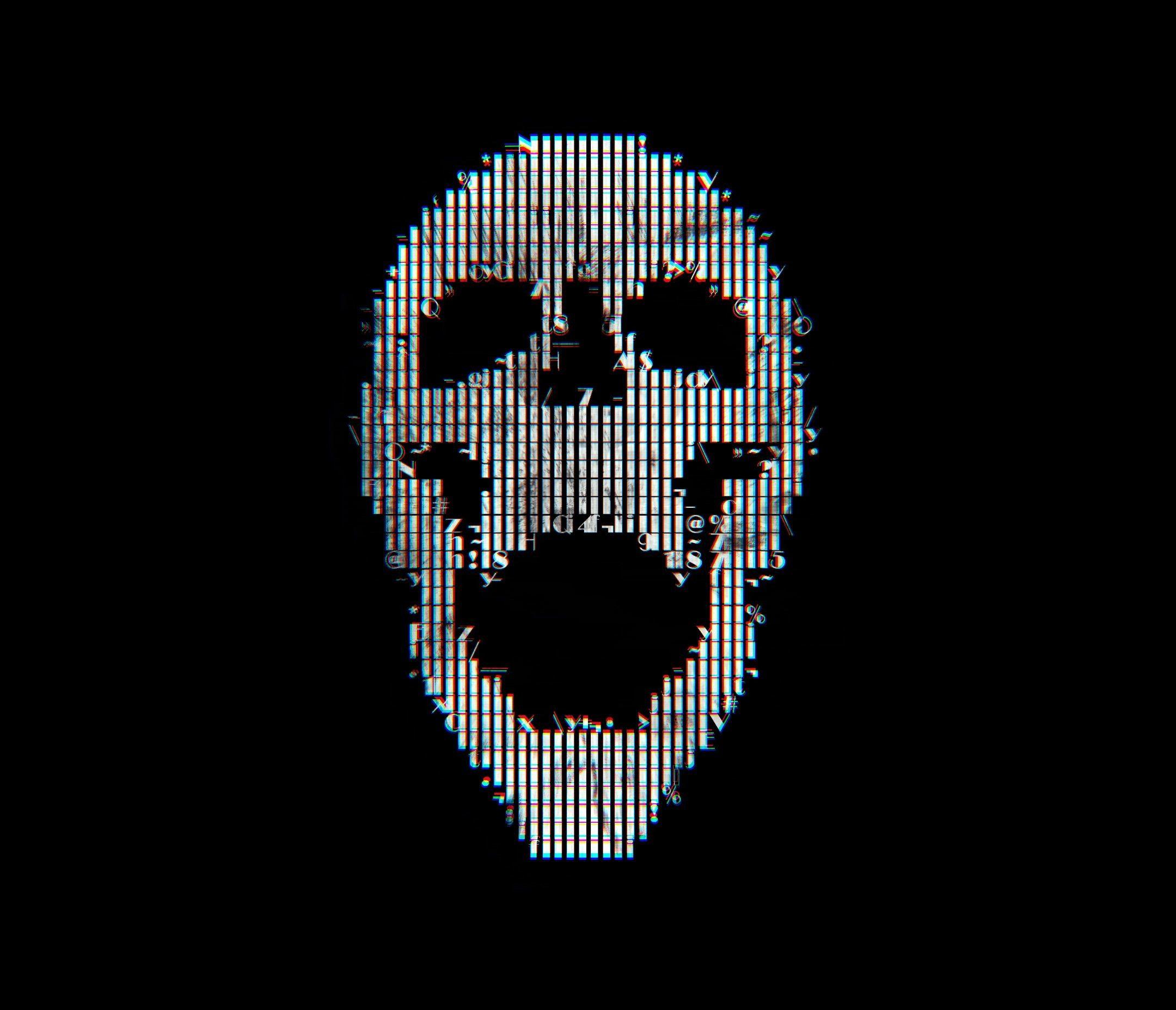 2160x1856 Abstract Skull Wallpaper background picture