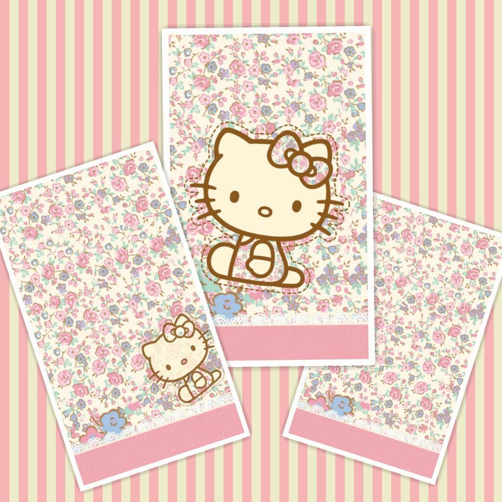 1024x1024 LOve Pink : Kitty Flower wallpaper