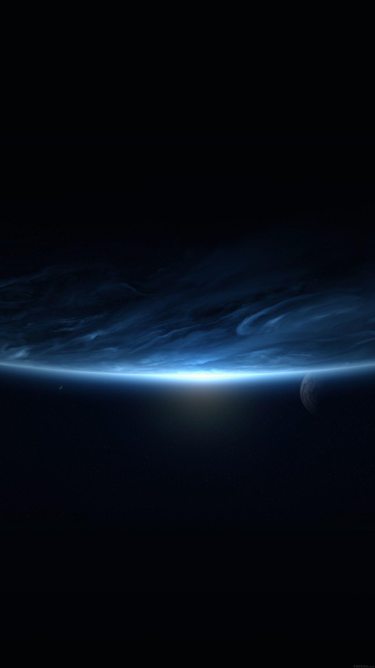 1242x2208 Space Sunrise Dark Minimal Android wallpaper HD