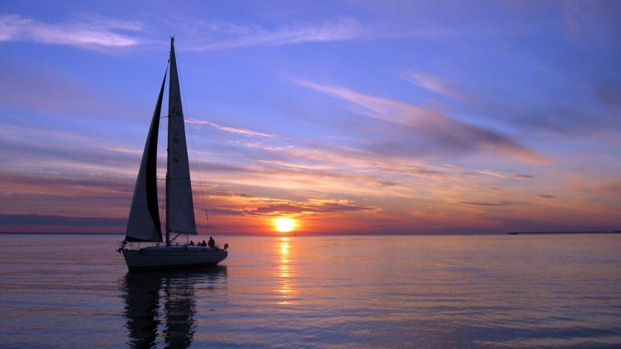 1244x700 Boats silboat boats ship sailing ocean sea sky clouds sunset