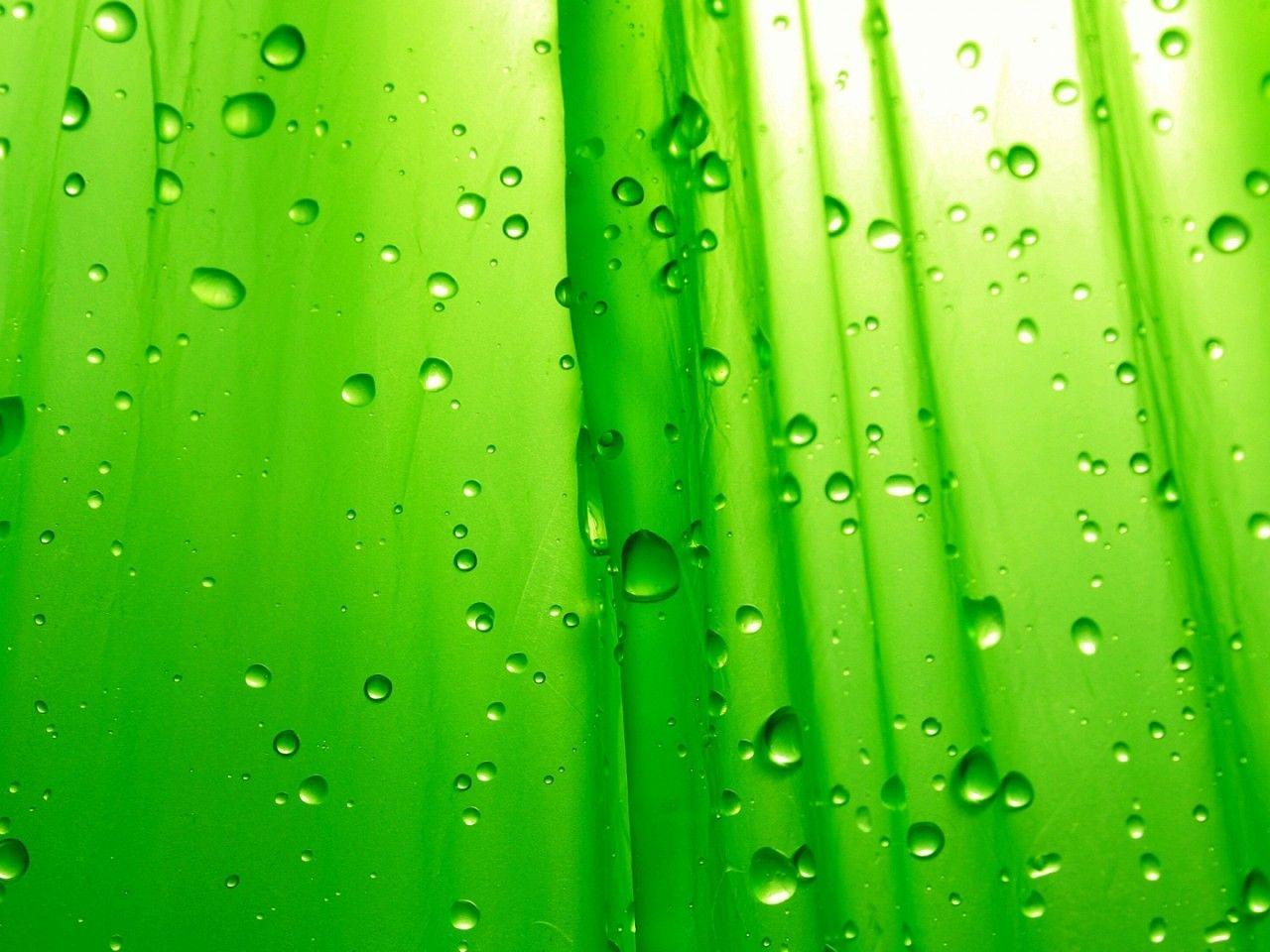 1280x960 Green Raindrop Wallpaper