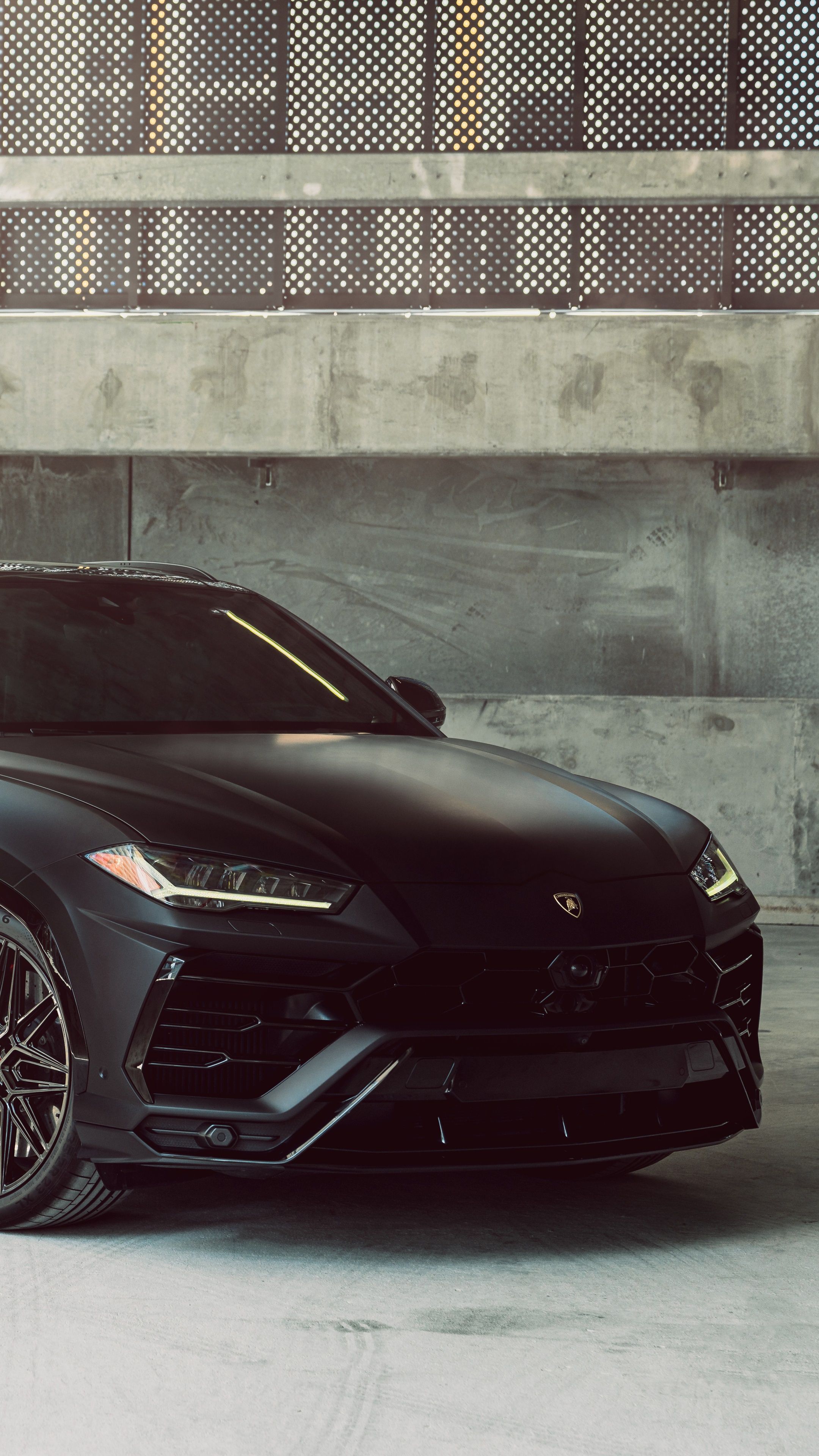 2160x3840 Lamborghini Urus Black Wallpaper
