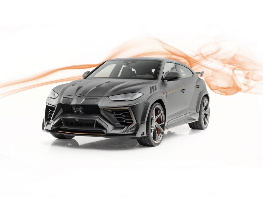 1024x768 Wallpaper car, black lamborghini urus