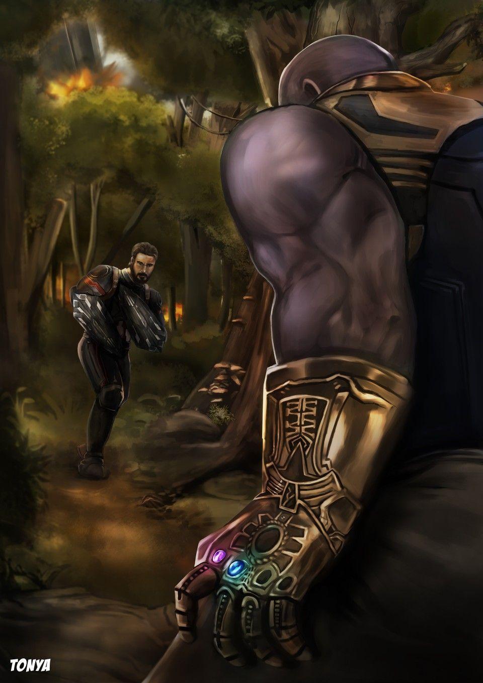 960x1358 Captain America vs Thanos. Marvel, Dbz and ben 10. Marvel