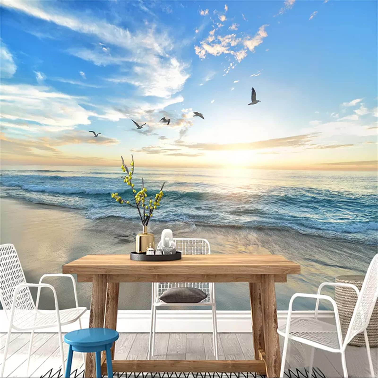 1600x1600 Seaside Beach Wallpaper Mural