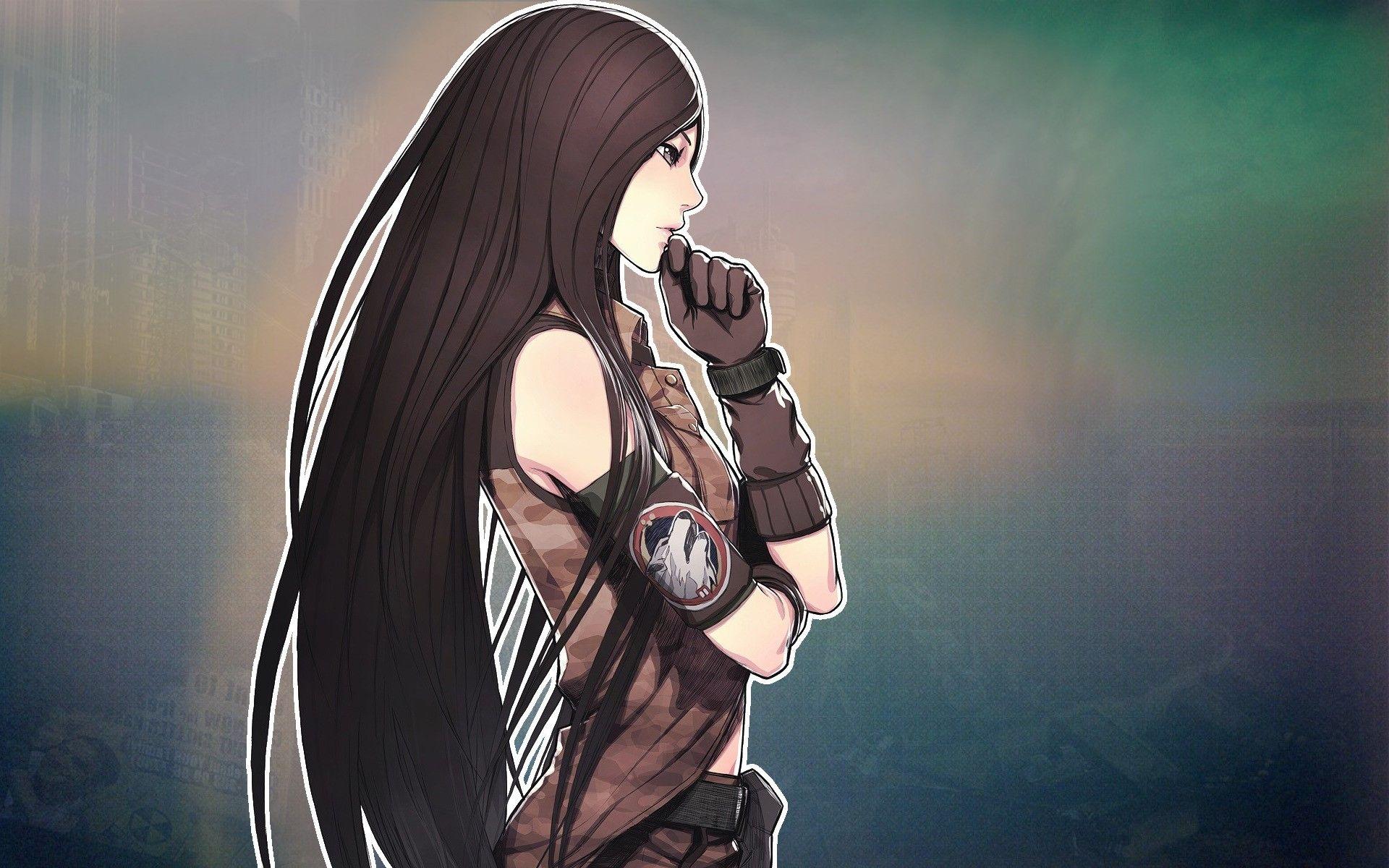 1920x1200 anime anime girls war video games long hair advance