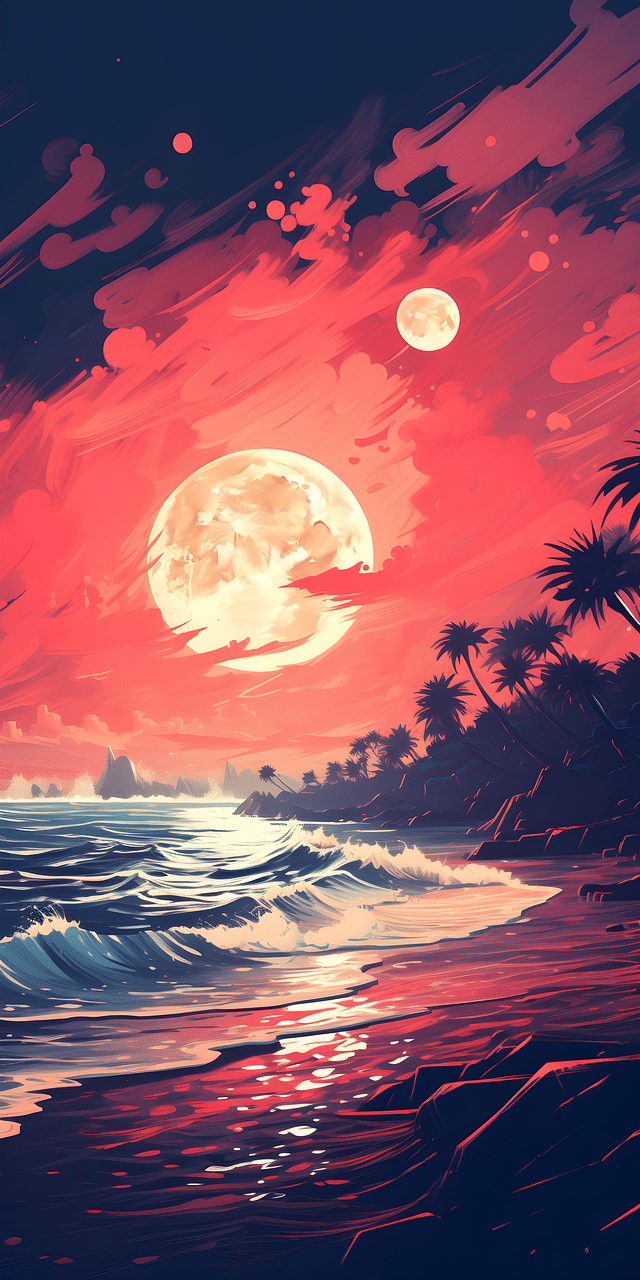 640x1280 Download Ai Generated, Beach, Nature