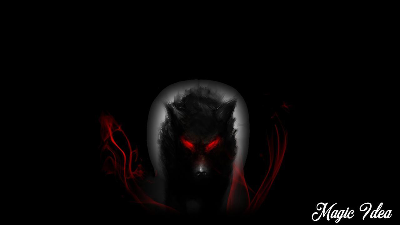 1280x720 Black Wolf Wallpaper for Android